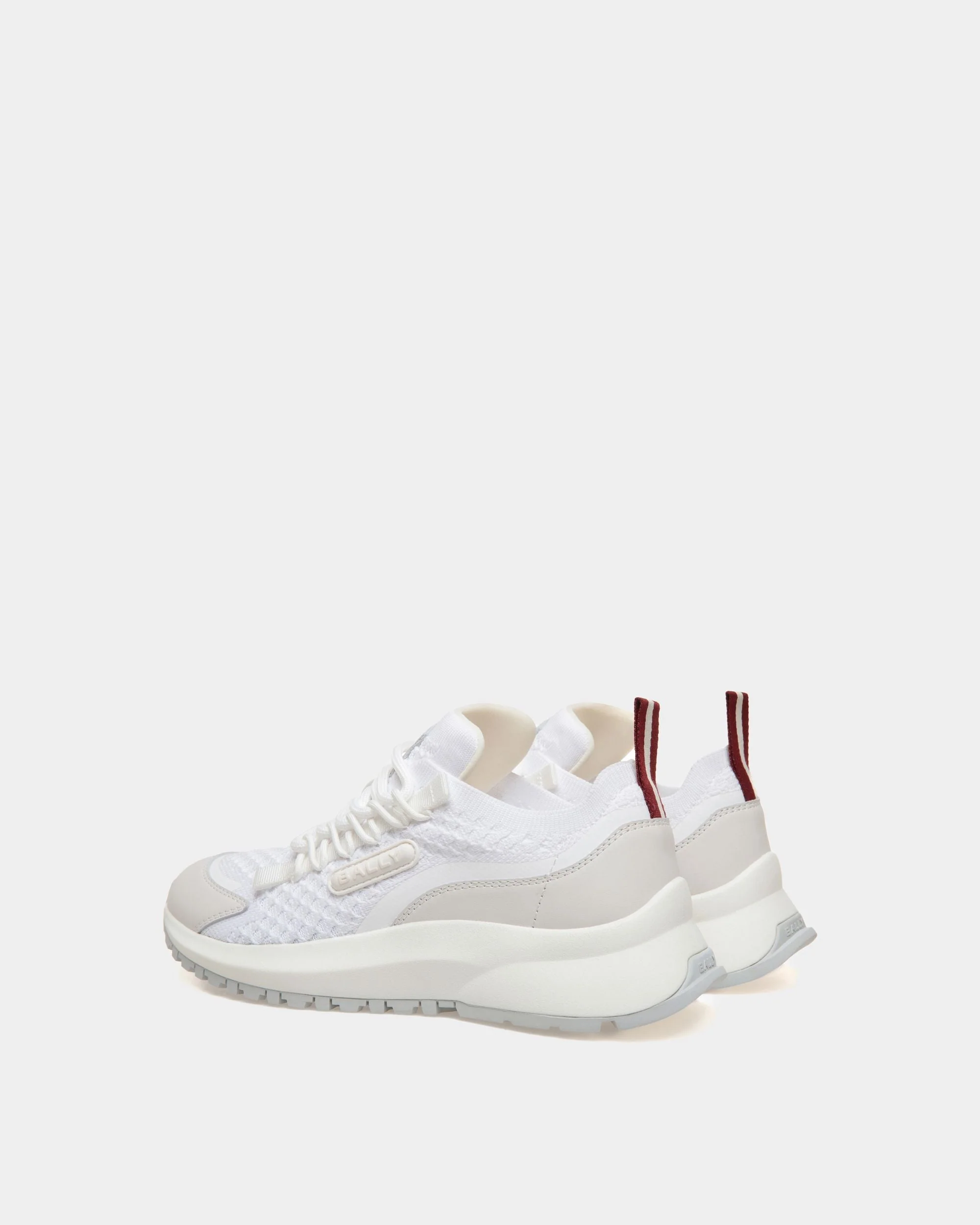 Outline Sneaker in White Knit Fabric - Image 3