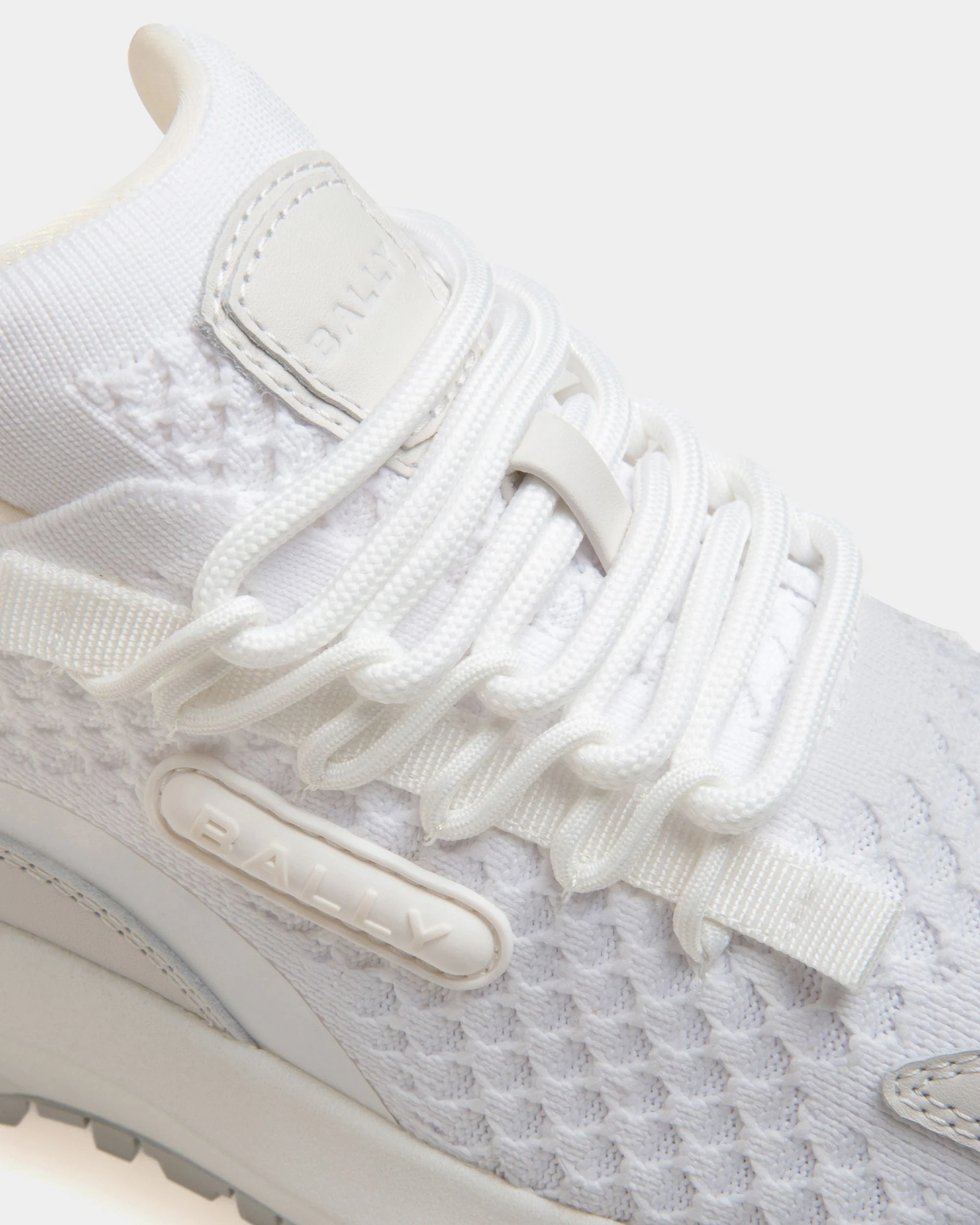 Outline Sneaker in White Knit Fabric - Image 5