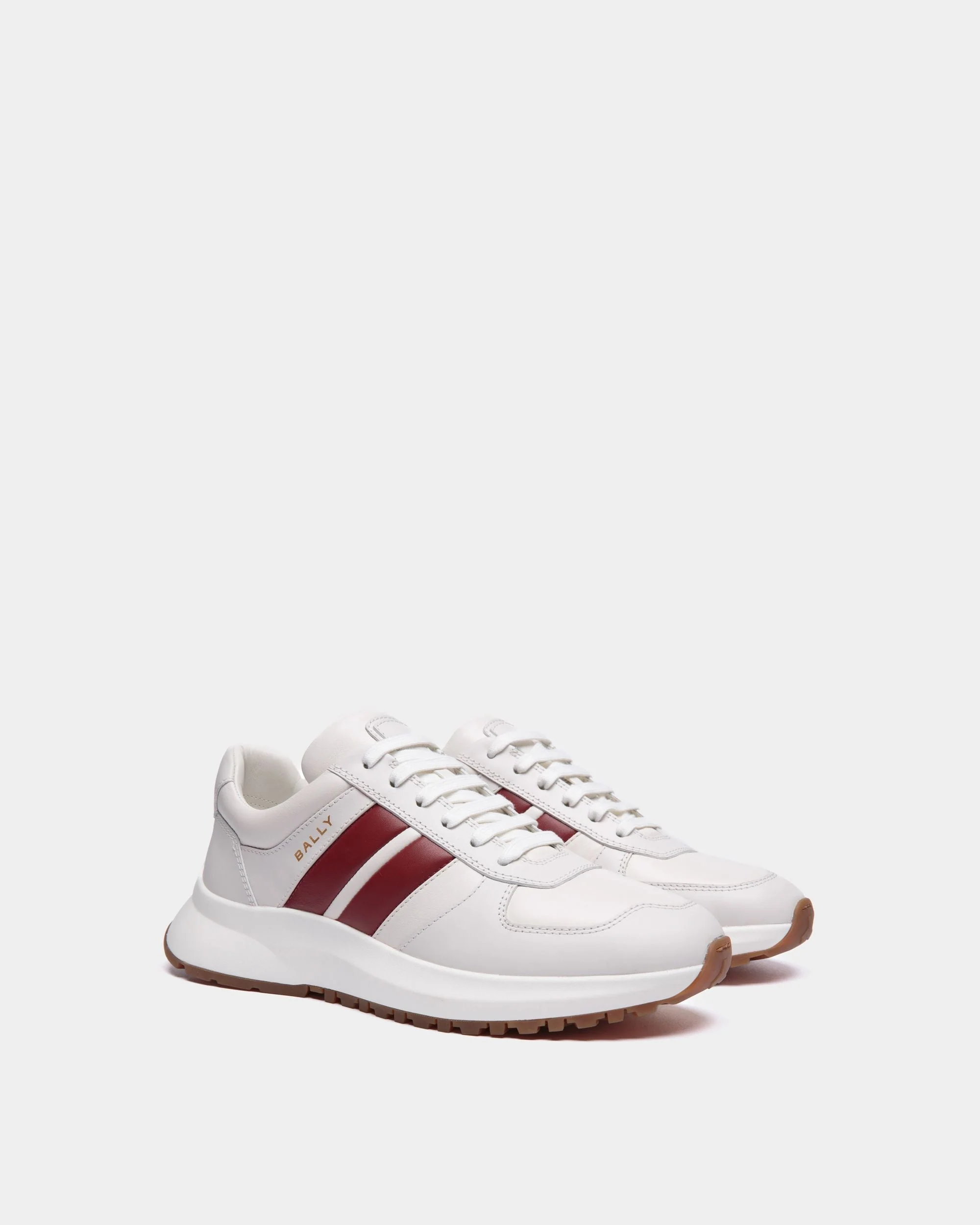 Outline Sneaker In White Leather - Image 3