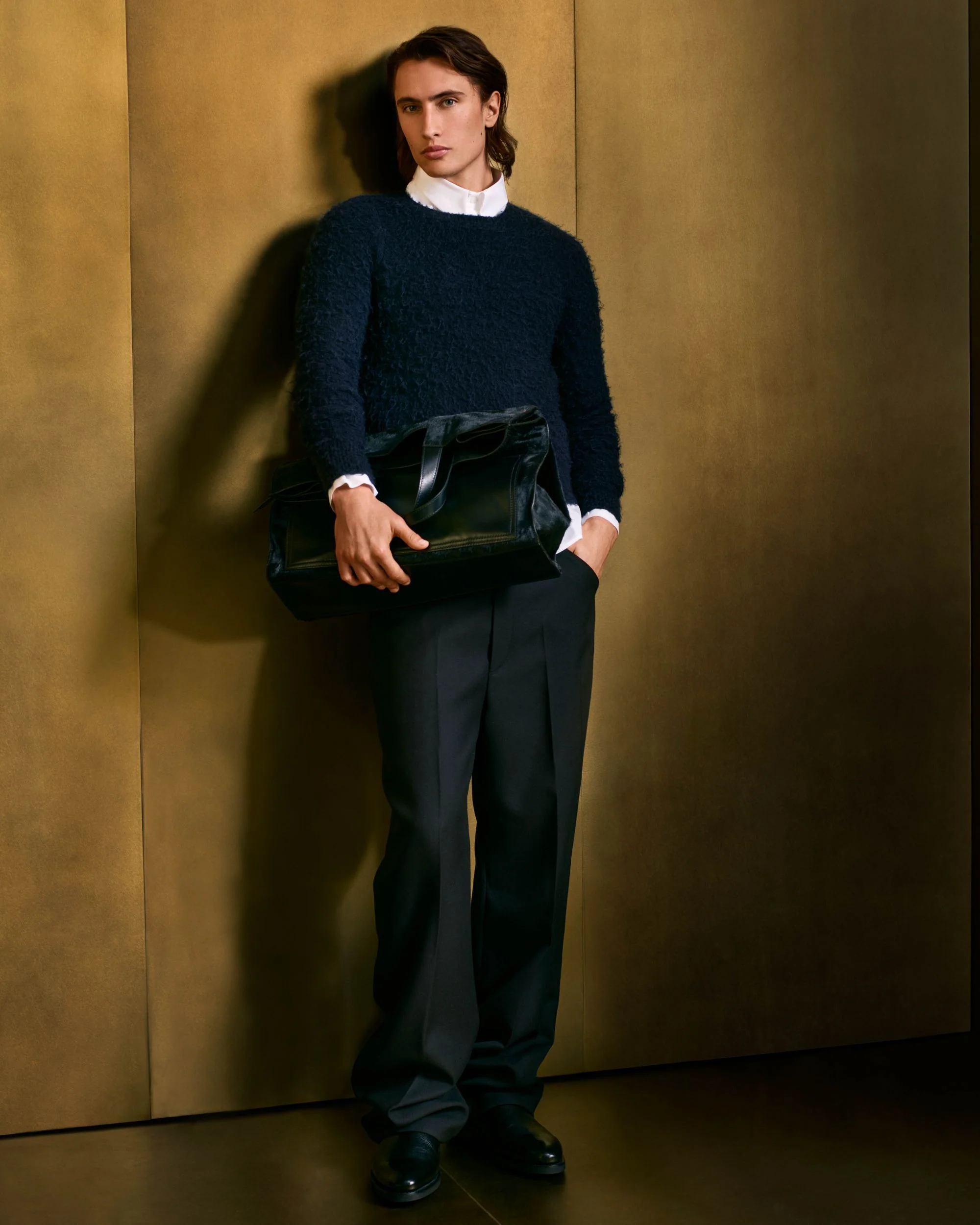 Pants in a Melange Grey Wool Blend - Image 12