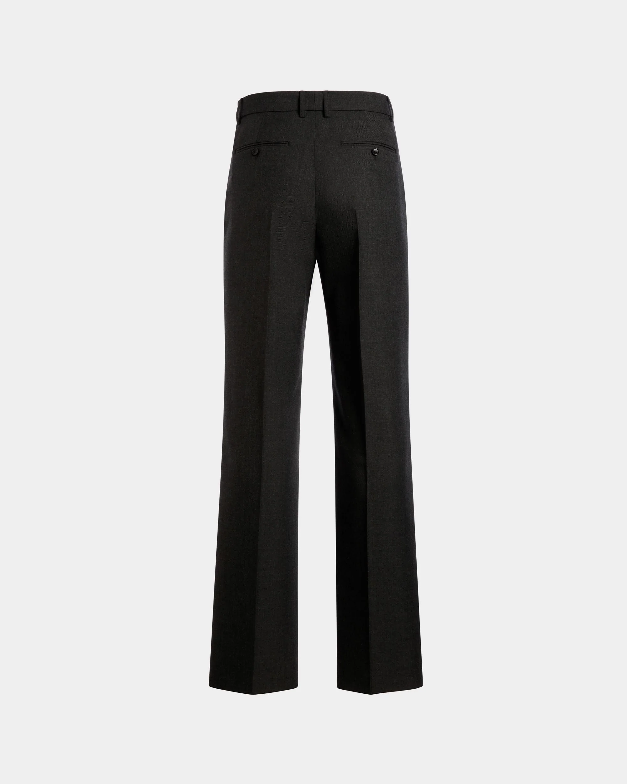 Pants in a Melange Grey Wool Blend - Image 7