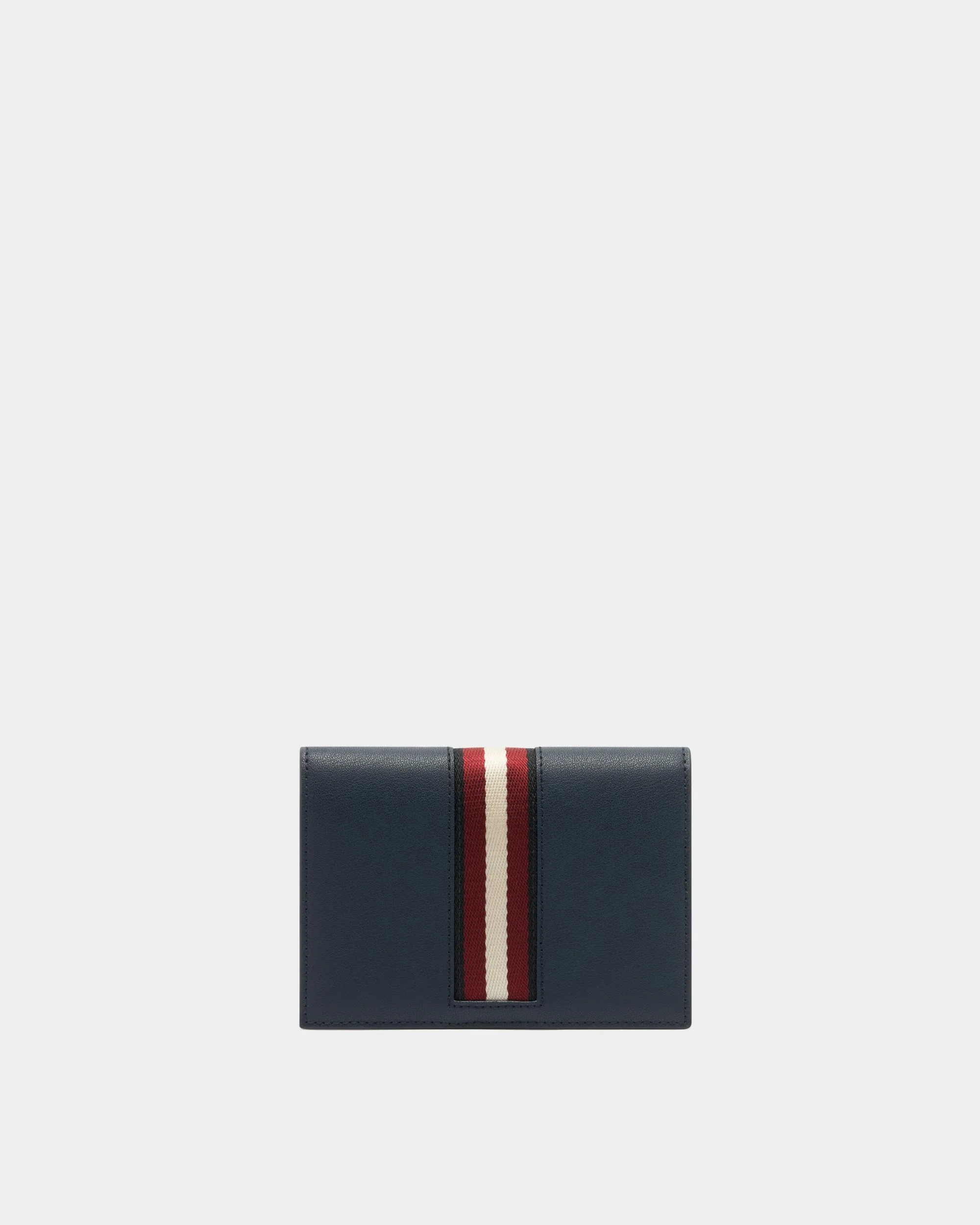 Passport Case in Navy Blue Leather With a Bally Ribbon - Image 2