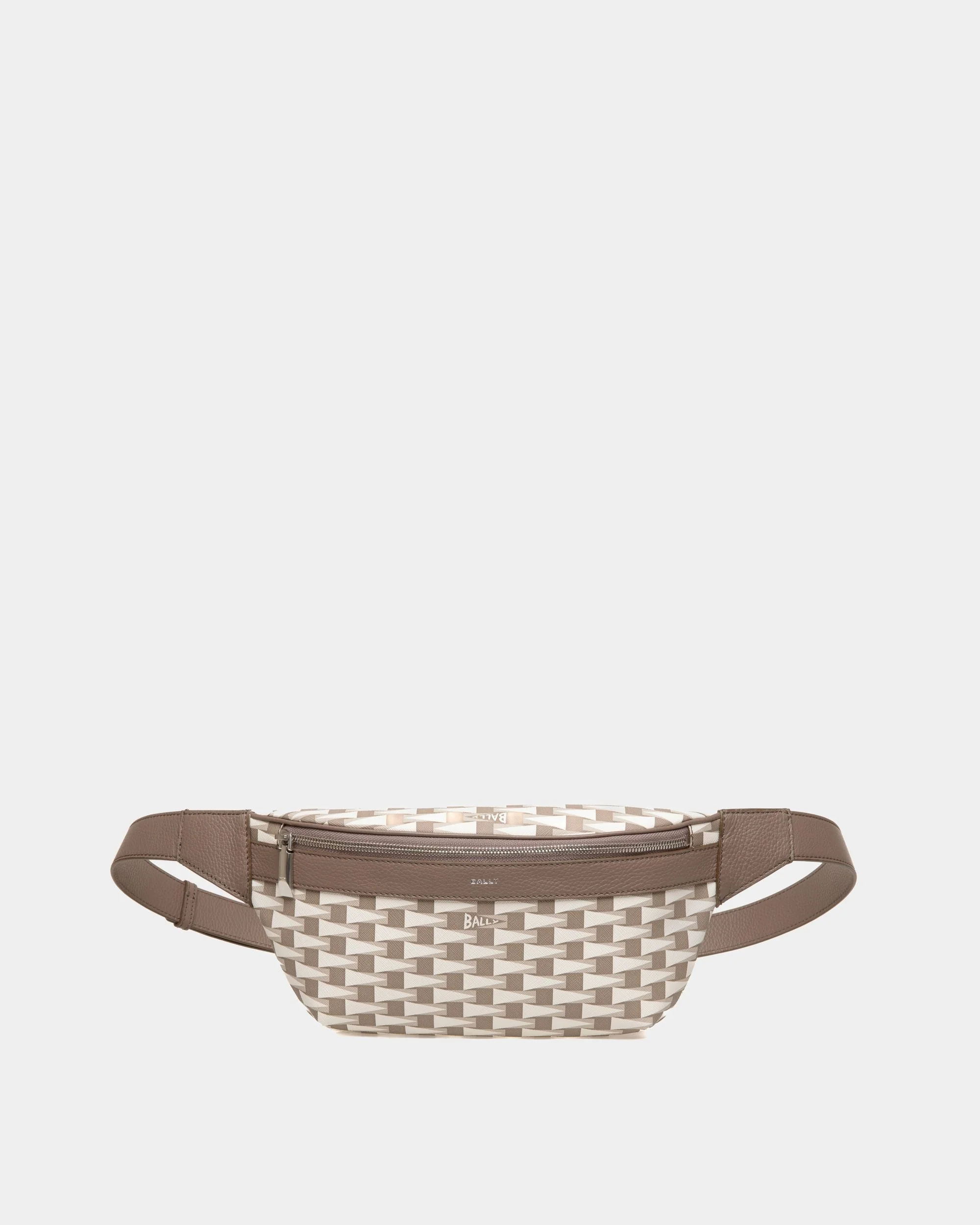 Pennant Belt Bag in Beige Pennant Motif TPU