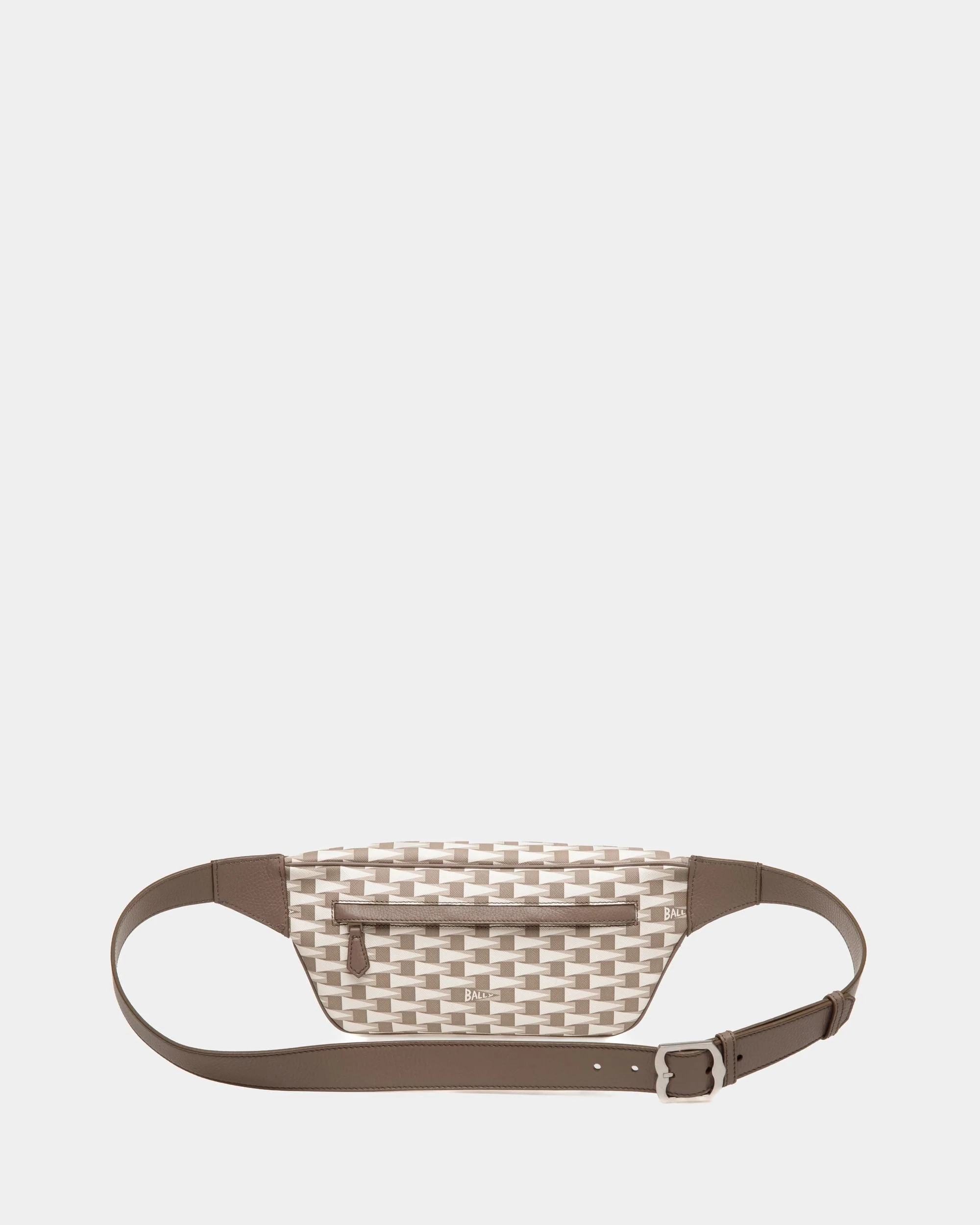 Pennant Belt Bag in Beige Pennant Motif TPU - Image 2