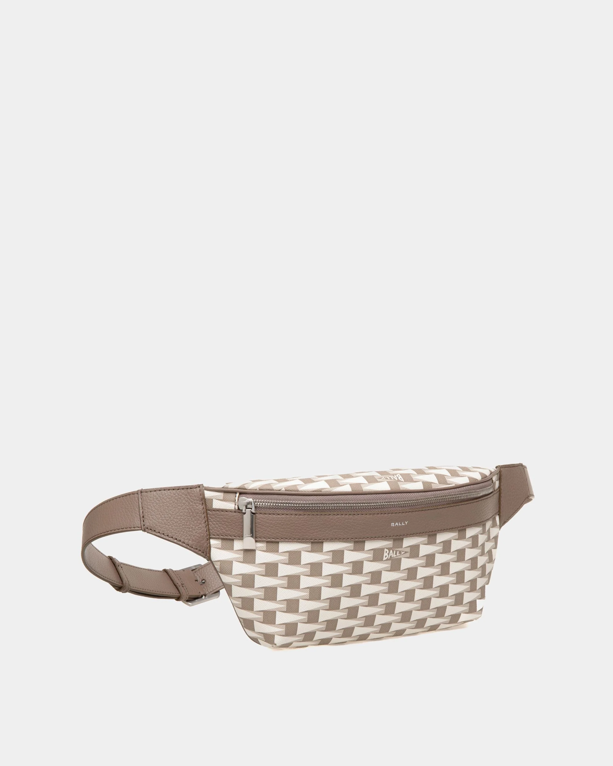 Pennant Belt Bag in Beige Pennant Motif TPU - Image 3