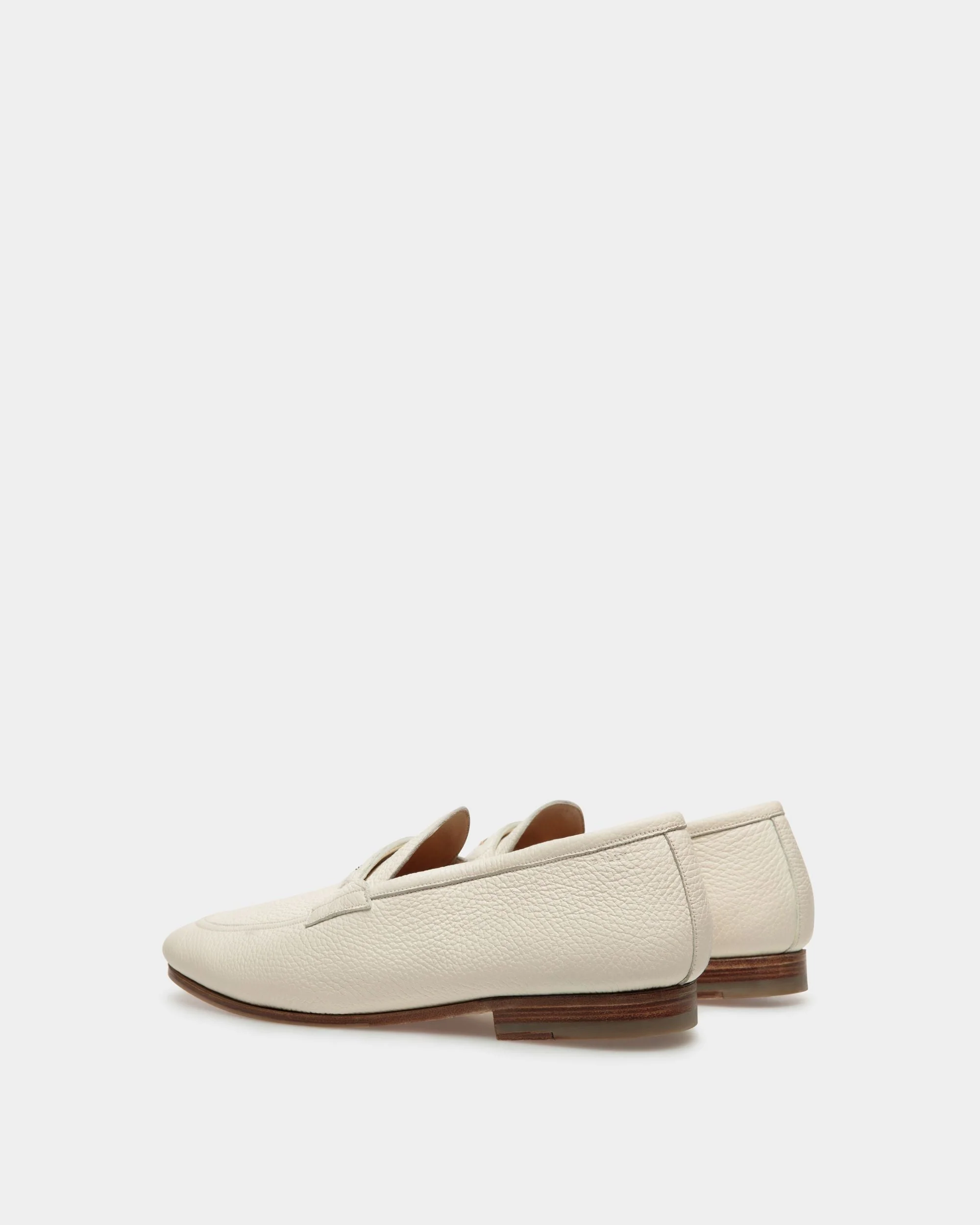 Pesek Loafers In White Leather - Image 4