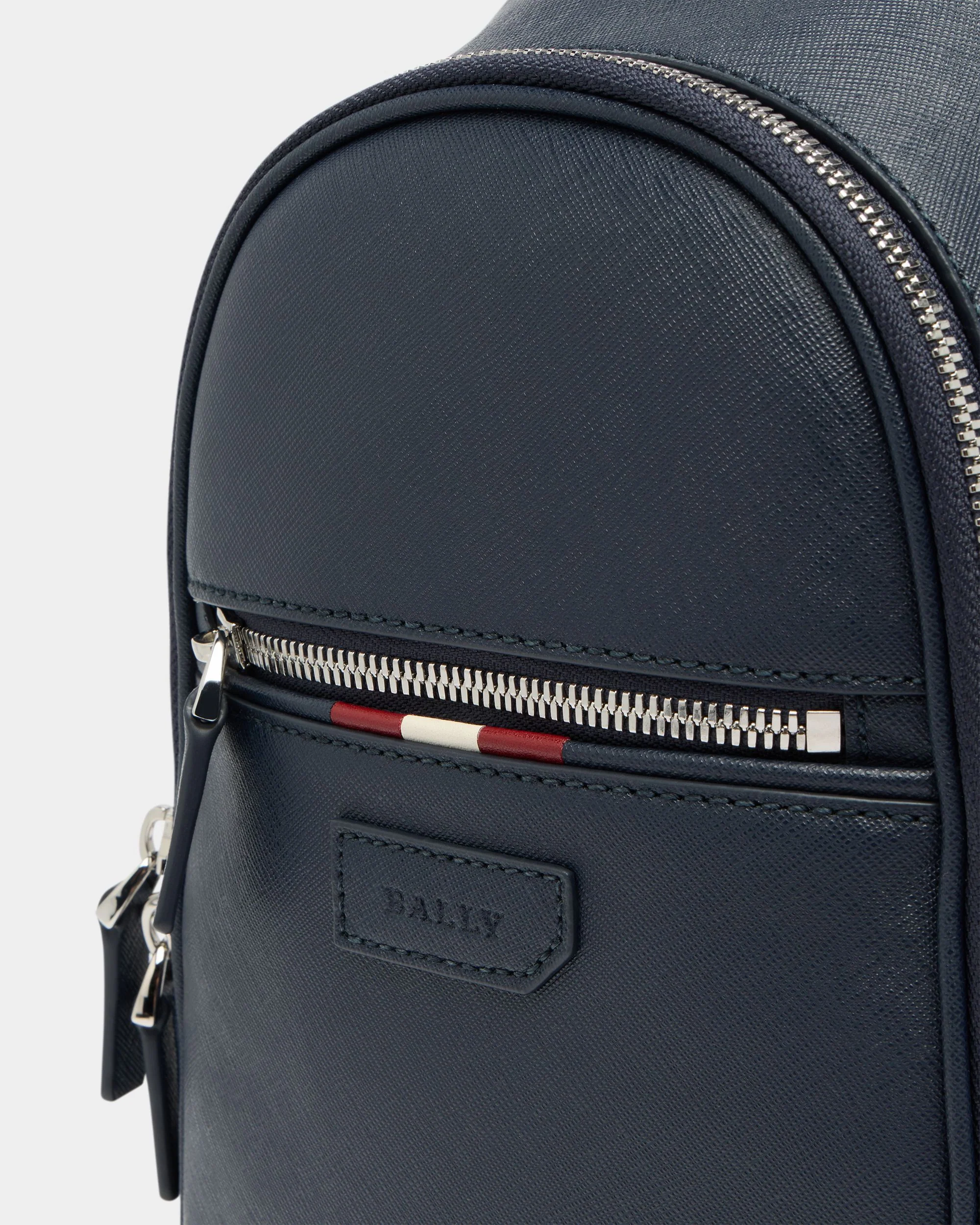 Phil Leather Sling Bag In Navy - Image 6