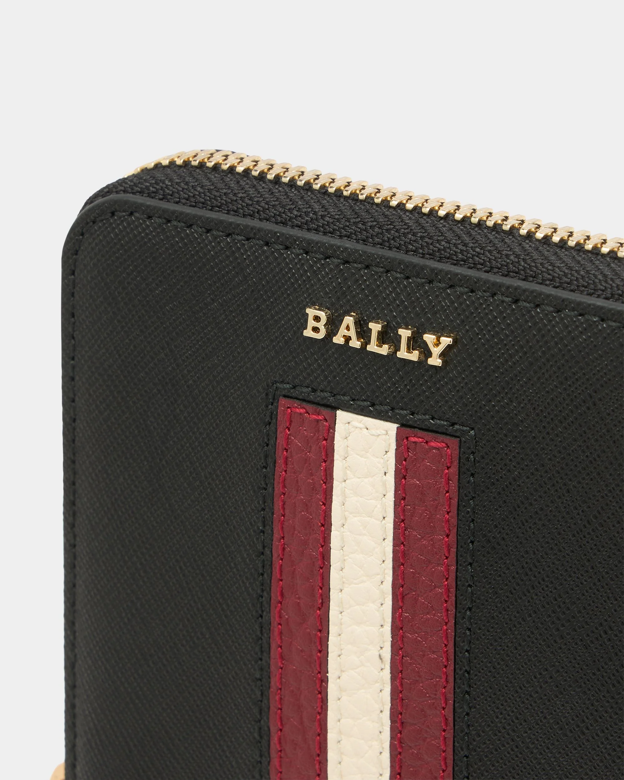 Phone Holder in Black Embossed Leather With a Bally Ribbon - Image 4