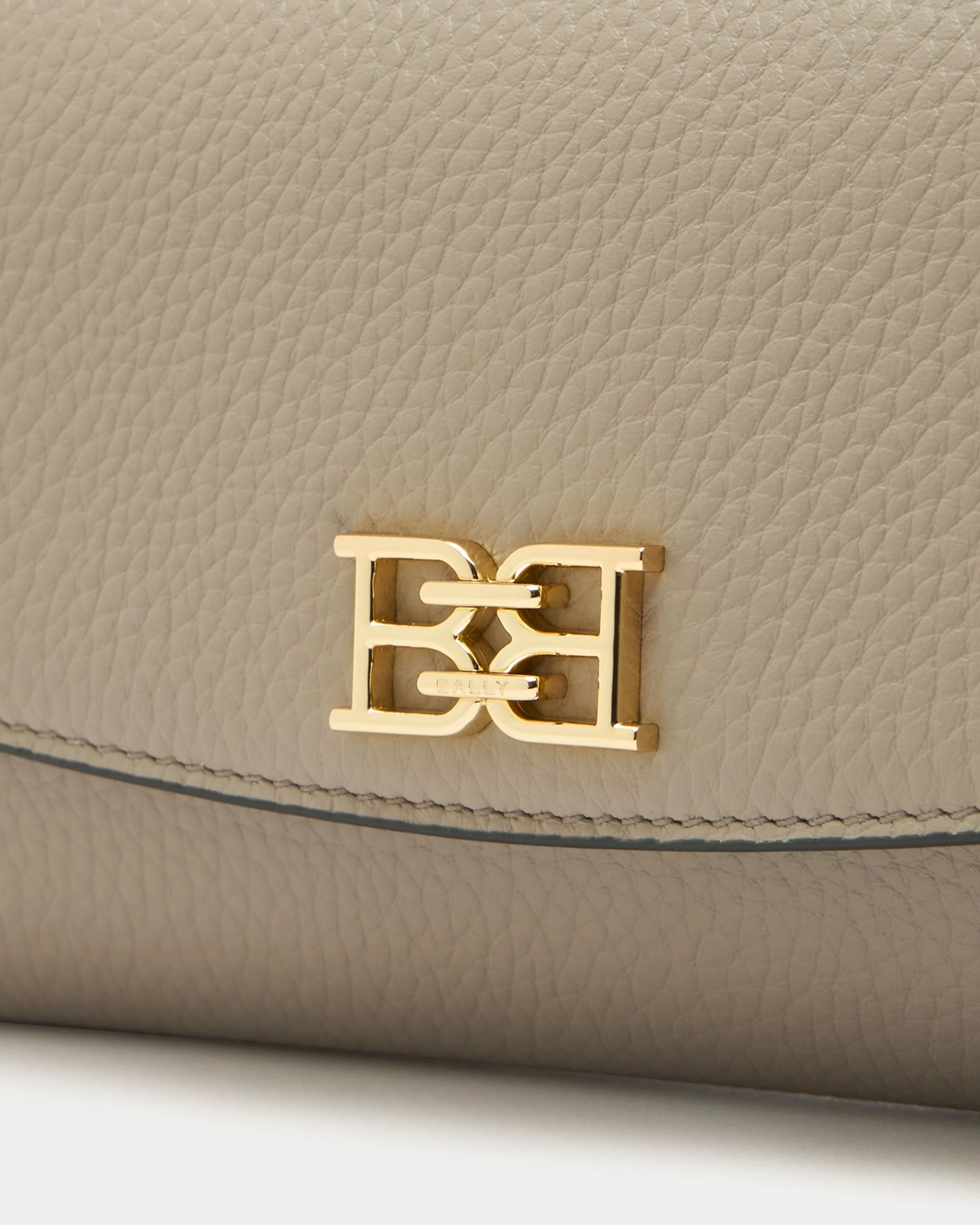 Phone Wallet in Taupe Grained Leather - Image 5