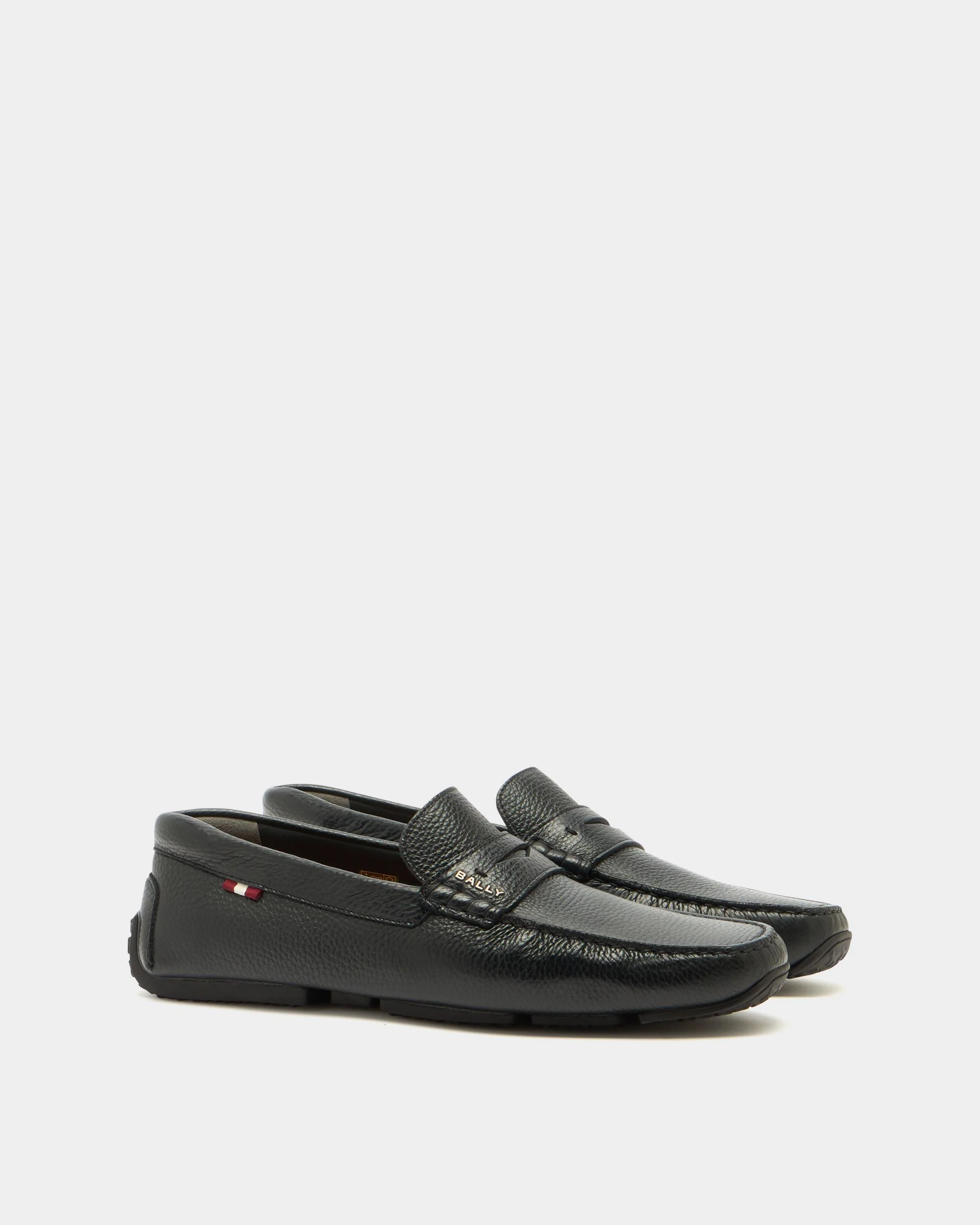 Pilot Driver in Black Grained Leather - Image 3