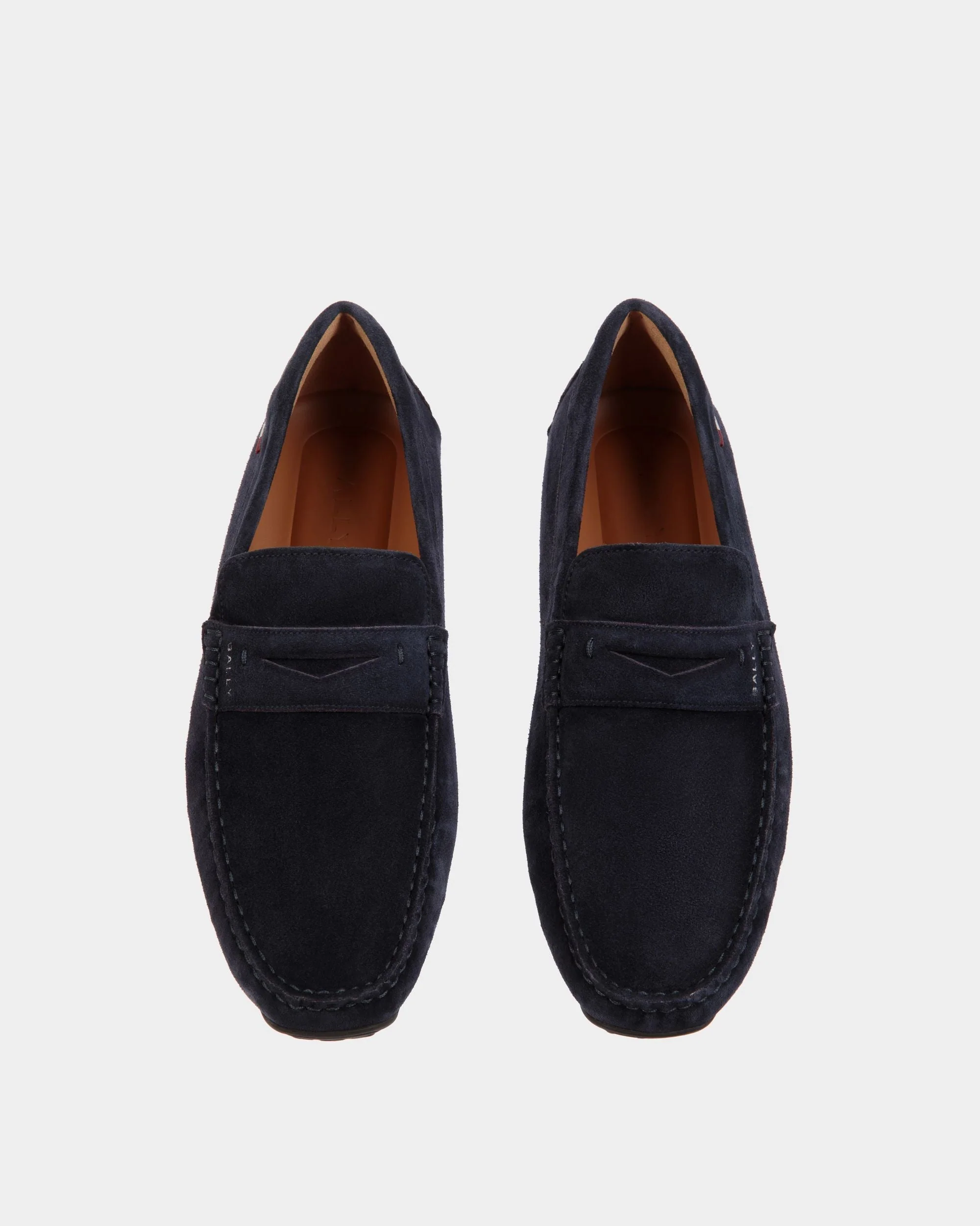 Pilot Driver in Navy Blue Suede - Image 5
