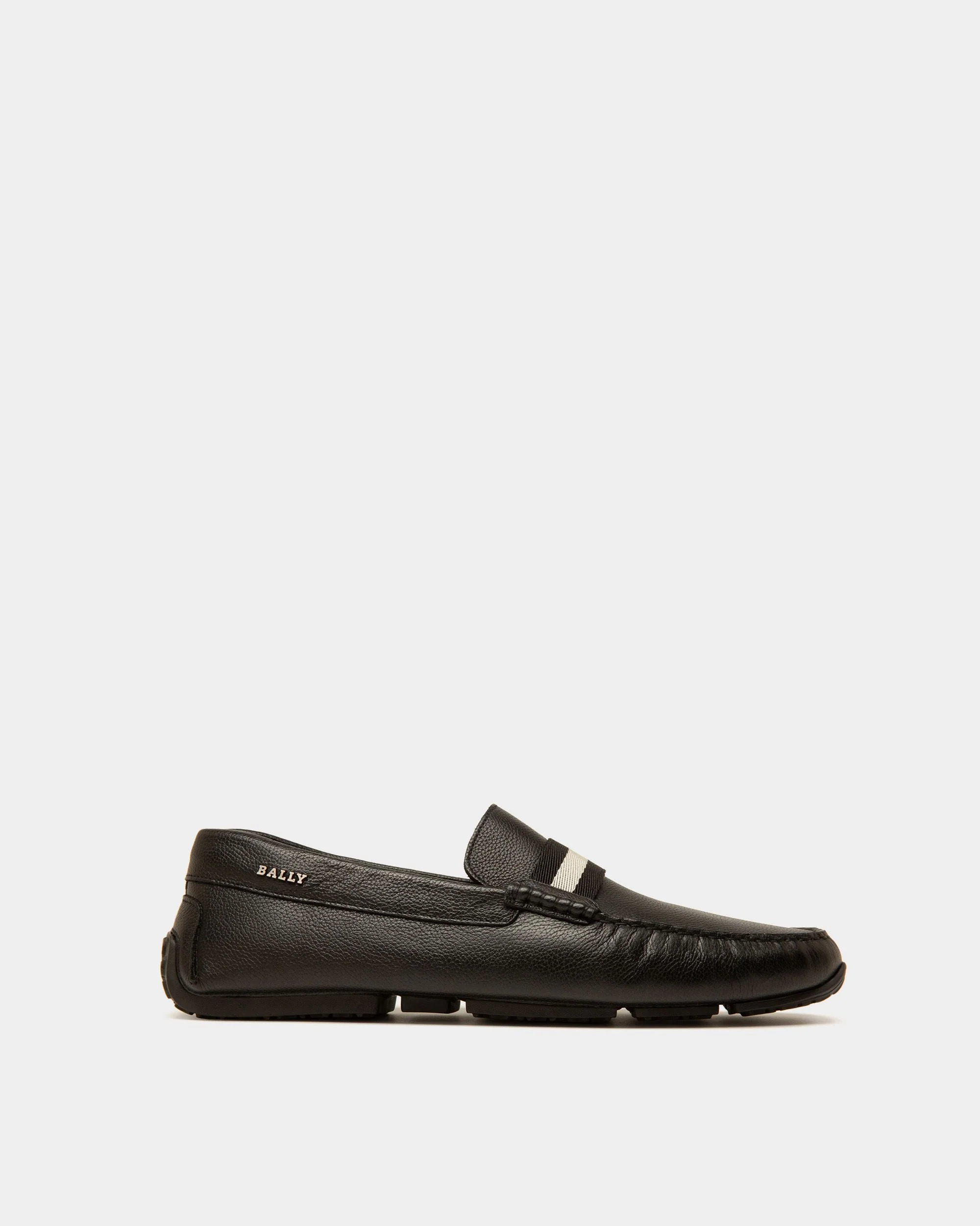 Pilot Drivers In Black Leather And Fabric