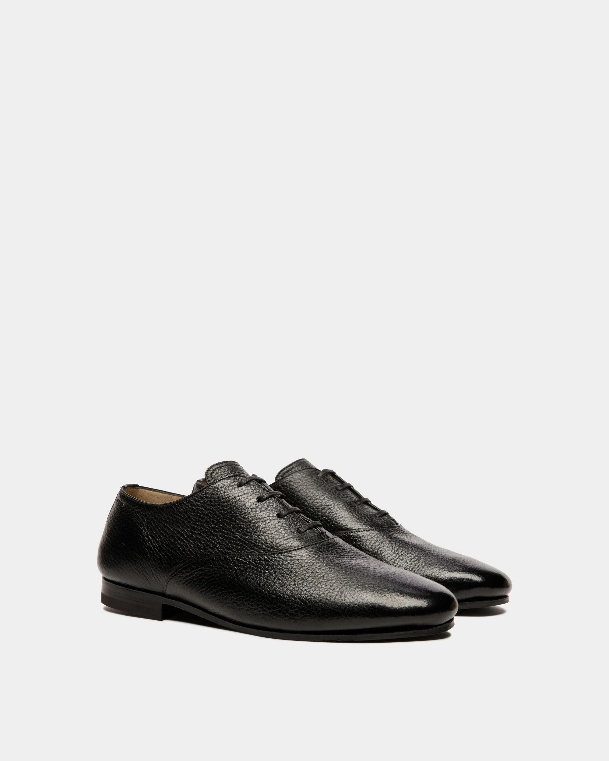 Pinte Oxfords In Black Leather - Image 3