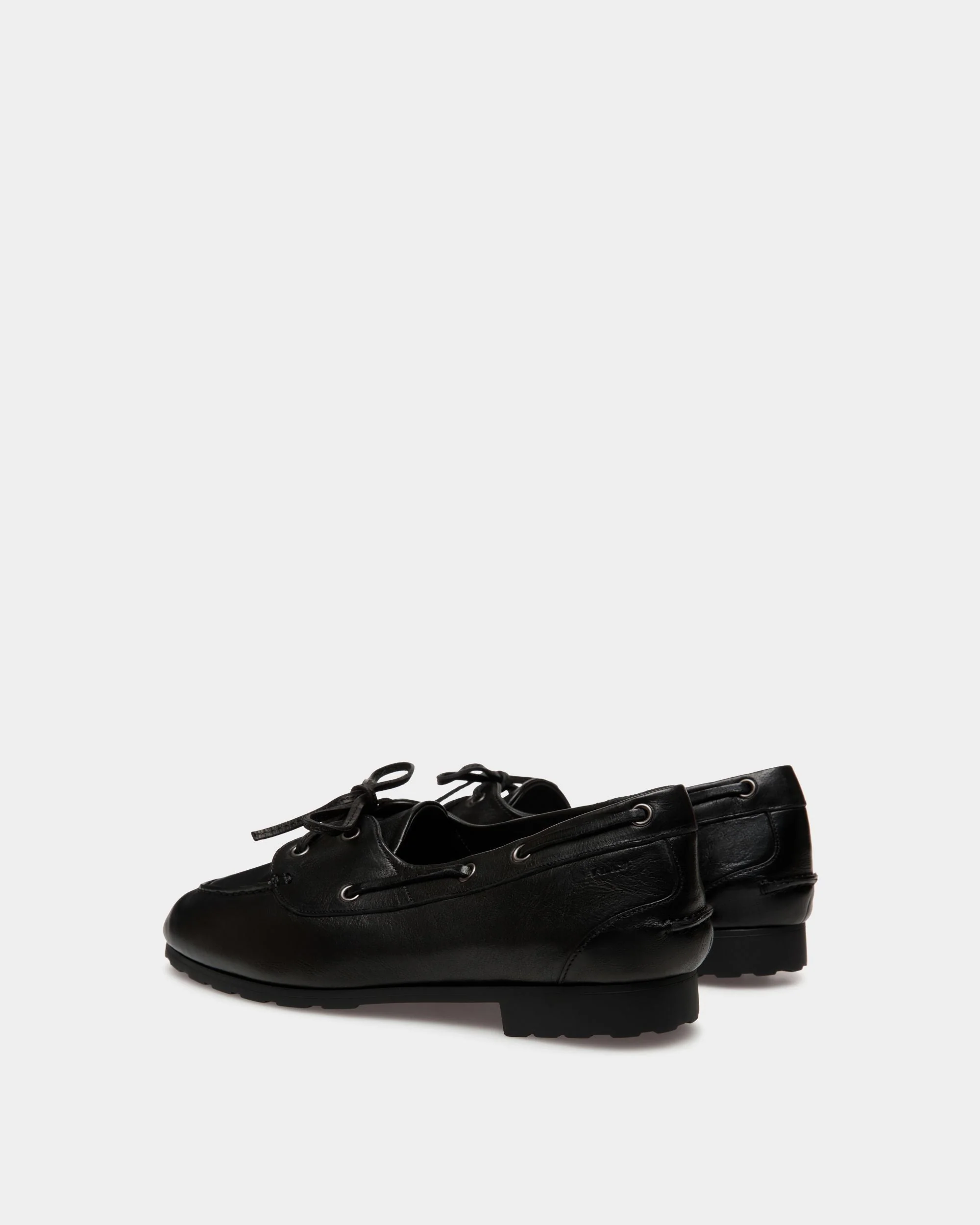 Plume Mocassin In Black Leather - Image 4