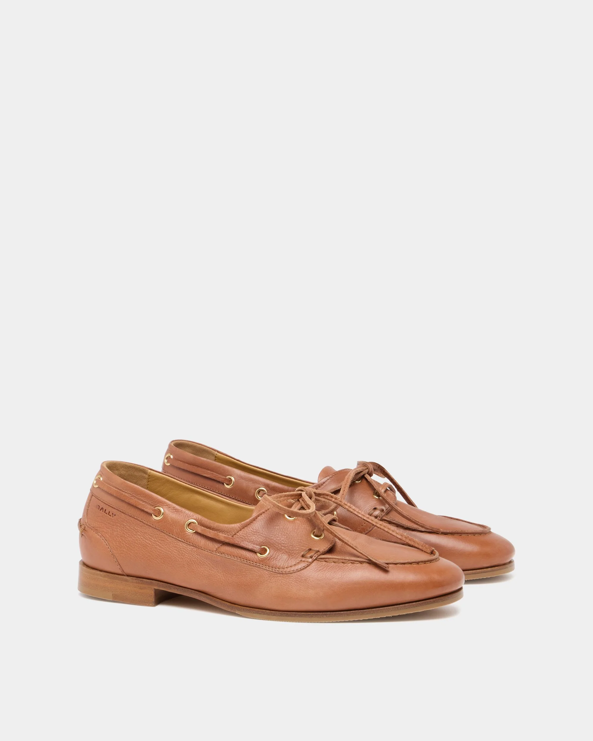 Plume Moccasin in Amber Brown Leather - Image 3