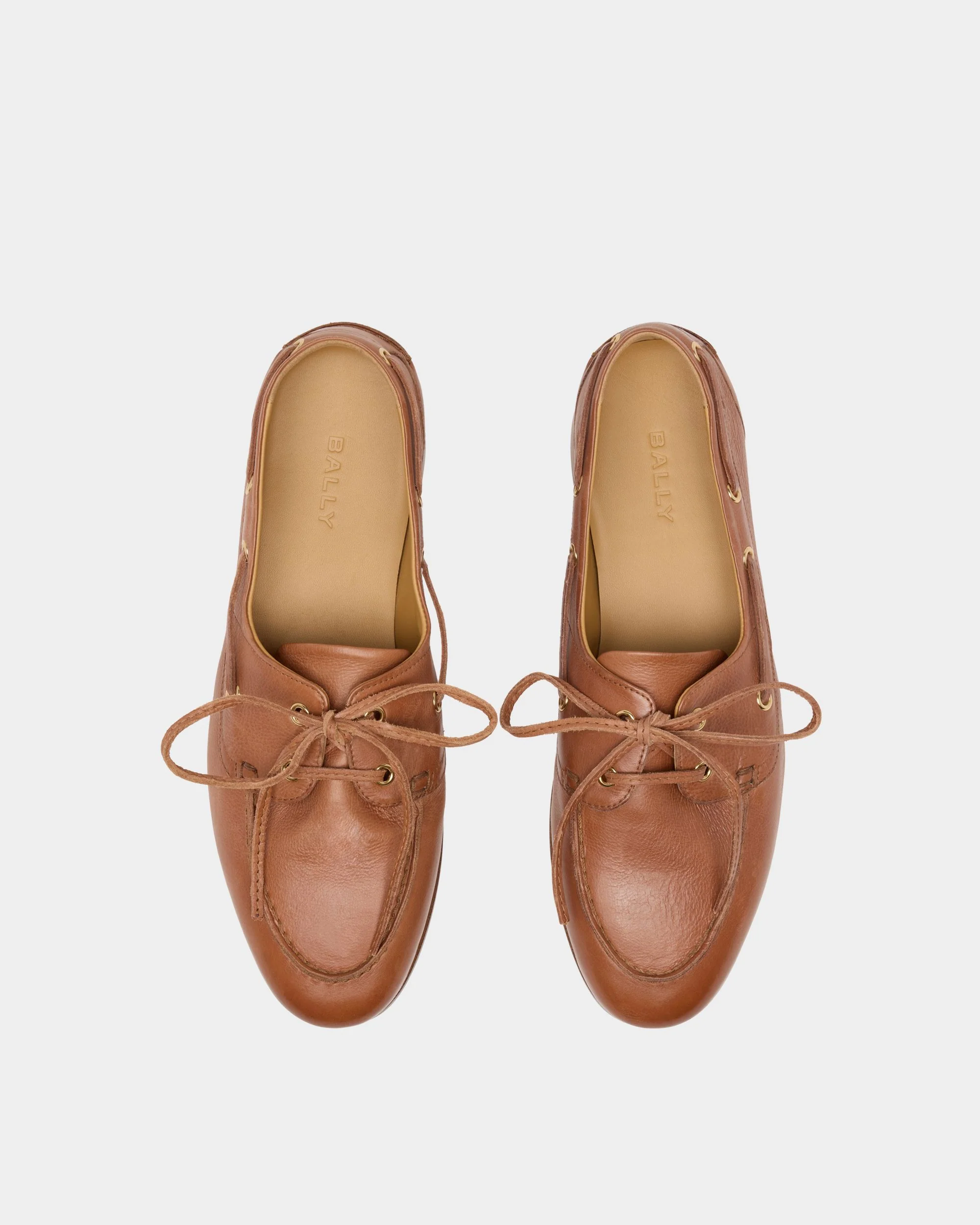 Plume Moccasin in Amber Brown Leather - Image 5