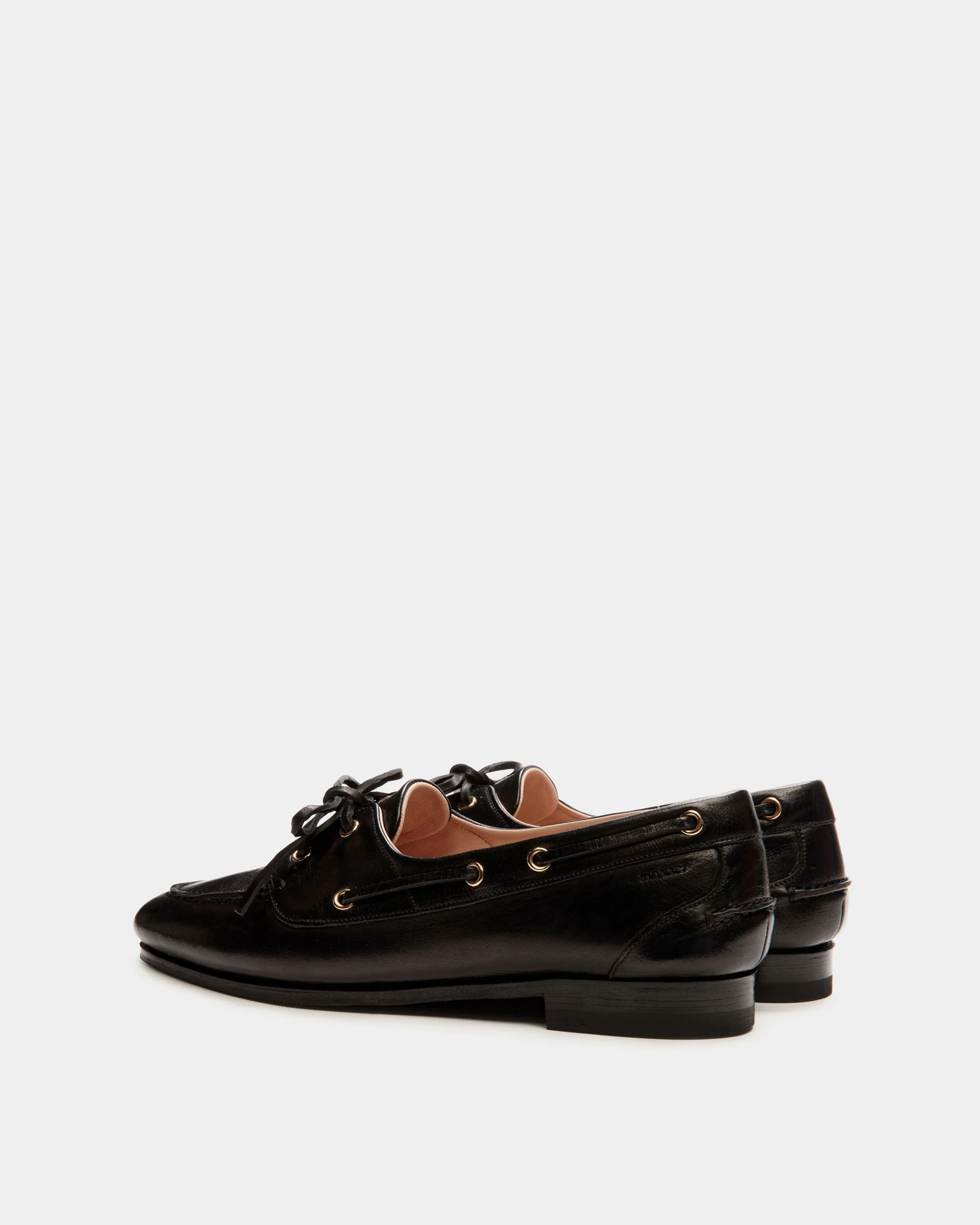Plume Moccasin In Black Leather - Image 4