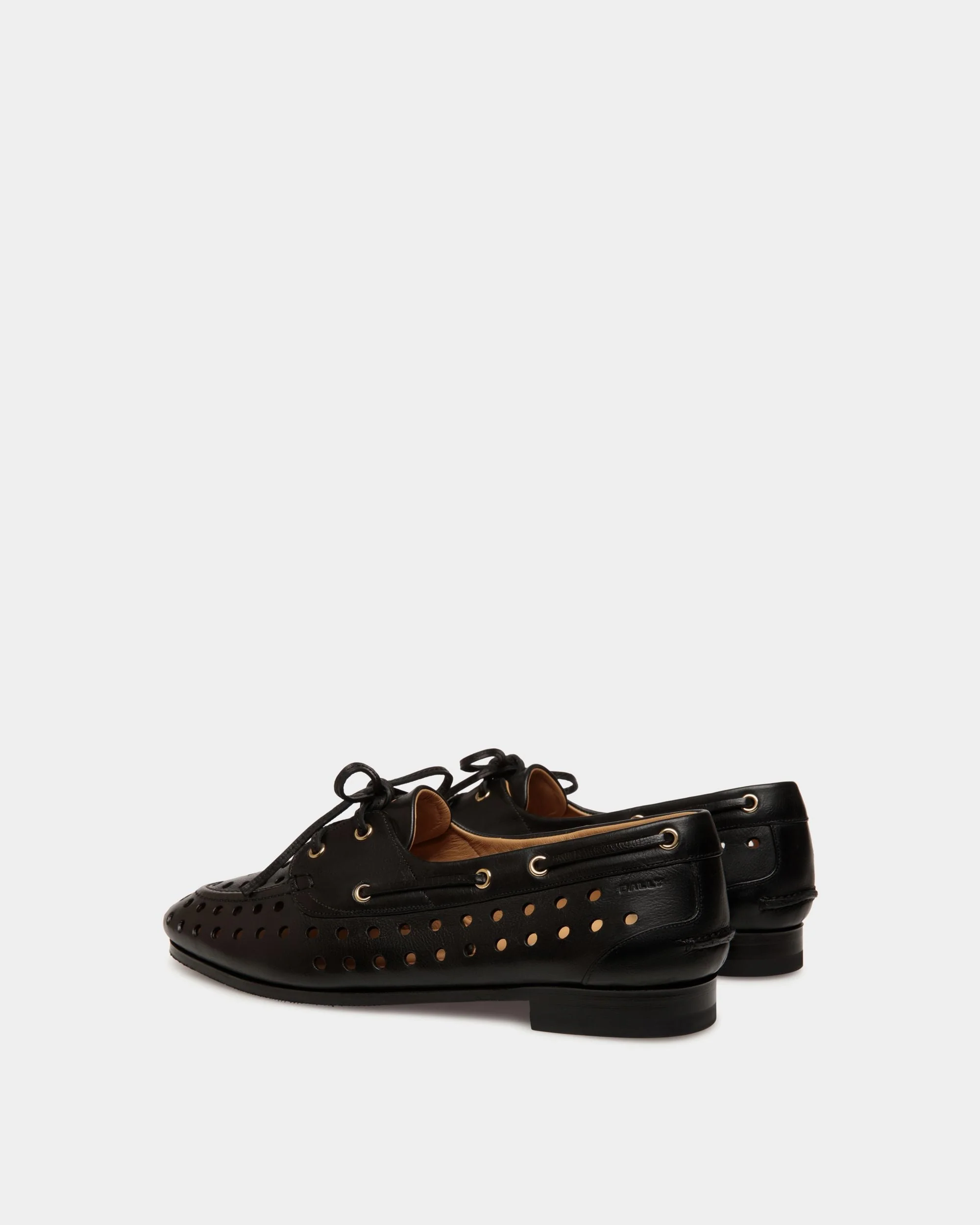 Plume Moccasin in Black Leather - Image 4
