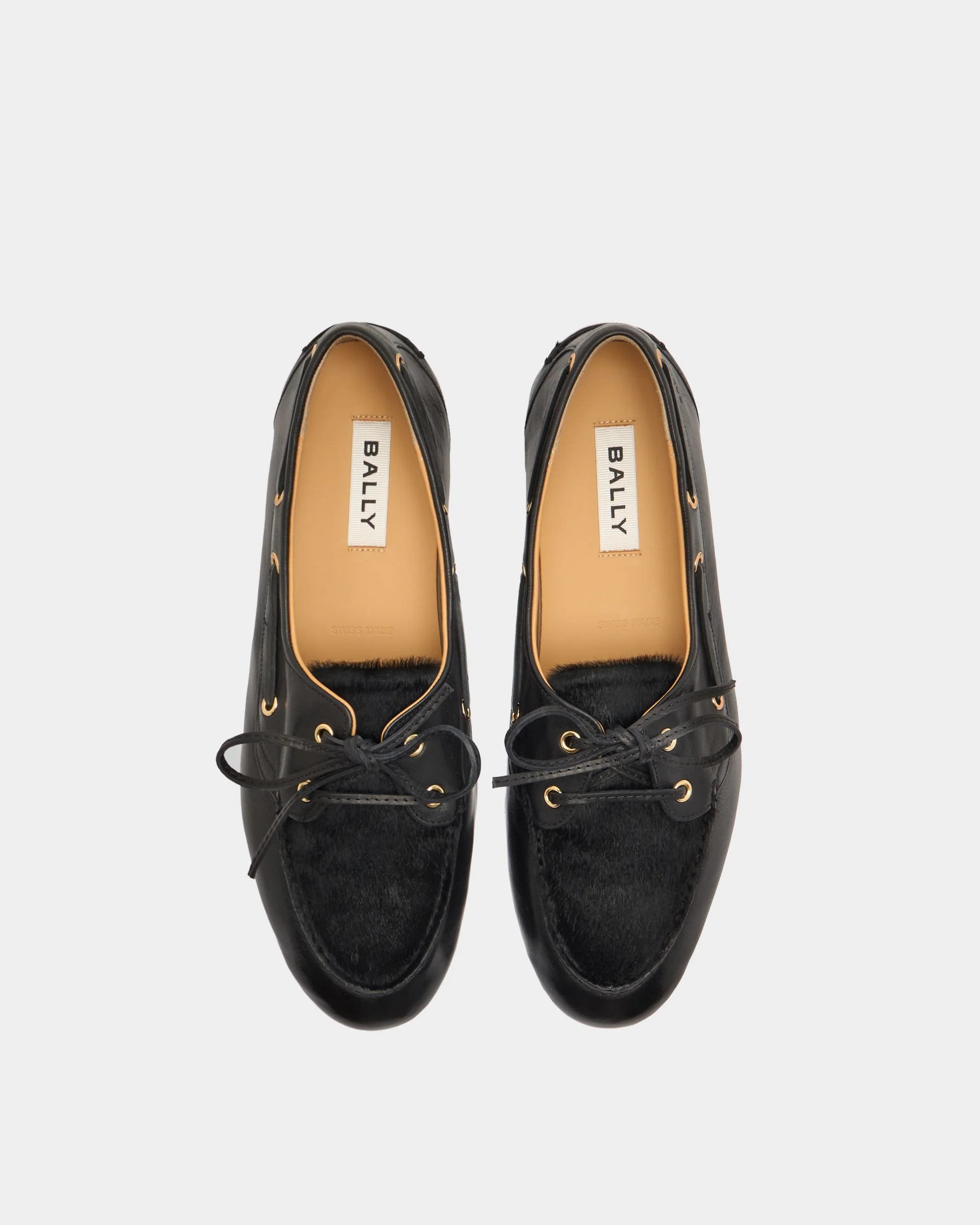 Plume Moccasin in Black Leather - Image 5