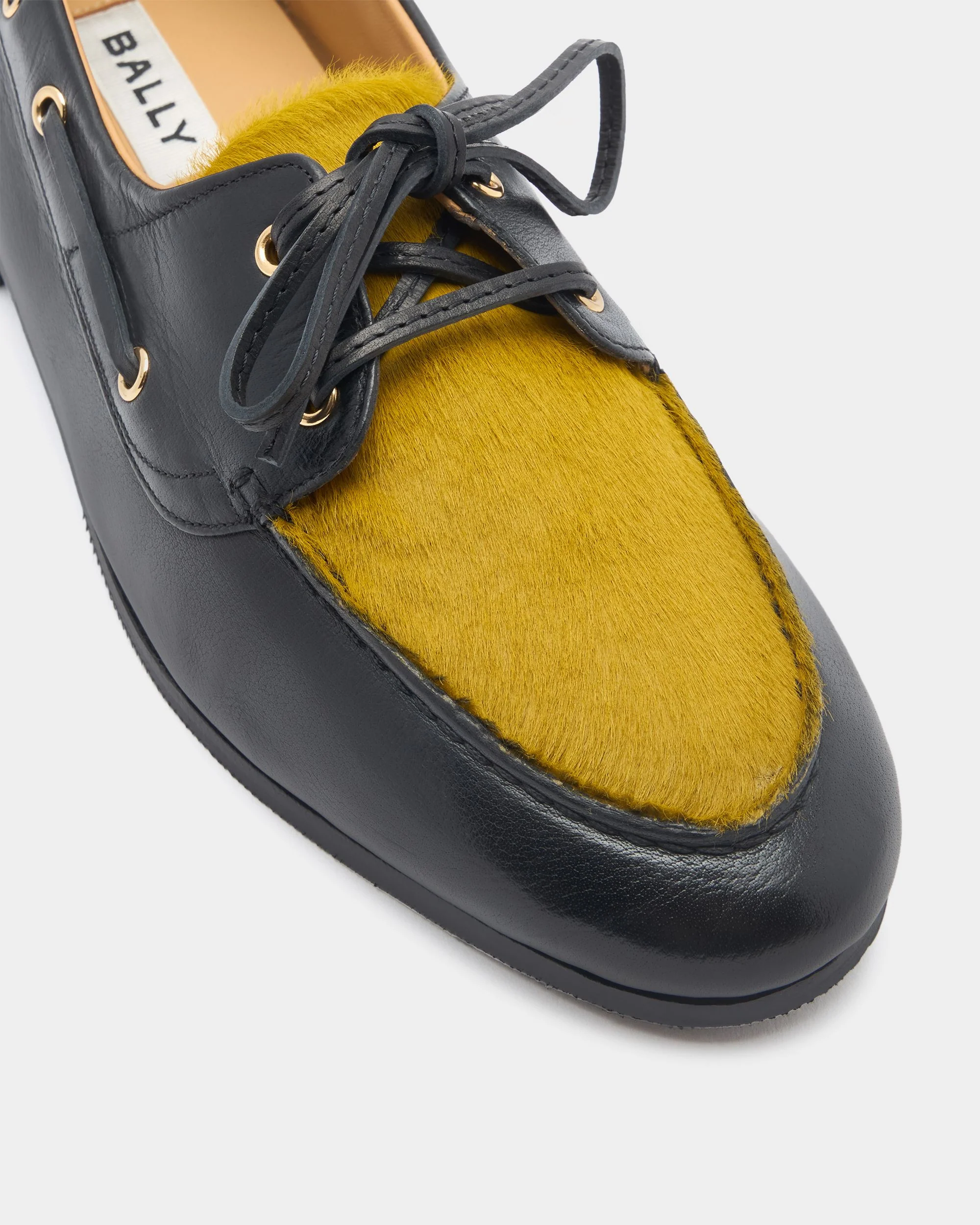 Plume Moccasin in Black Leather - Image 6