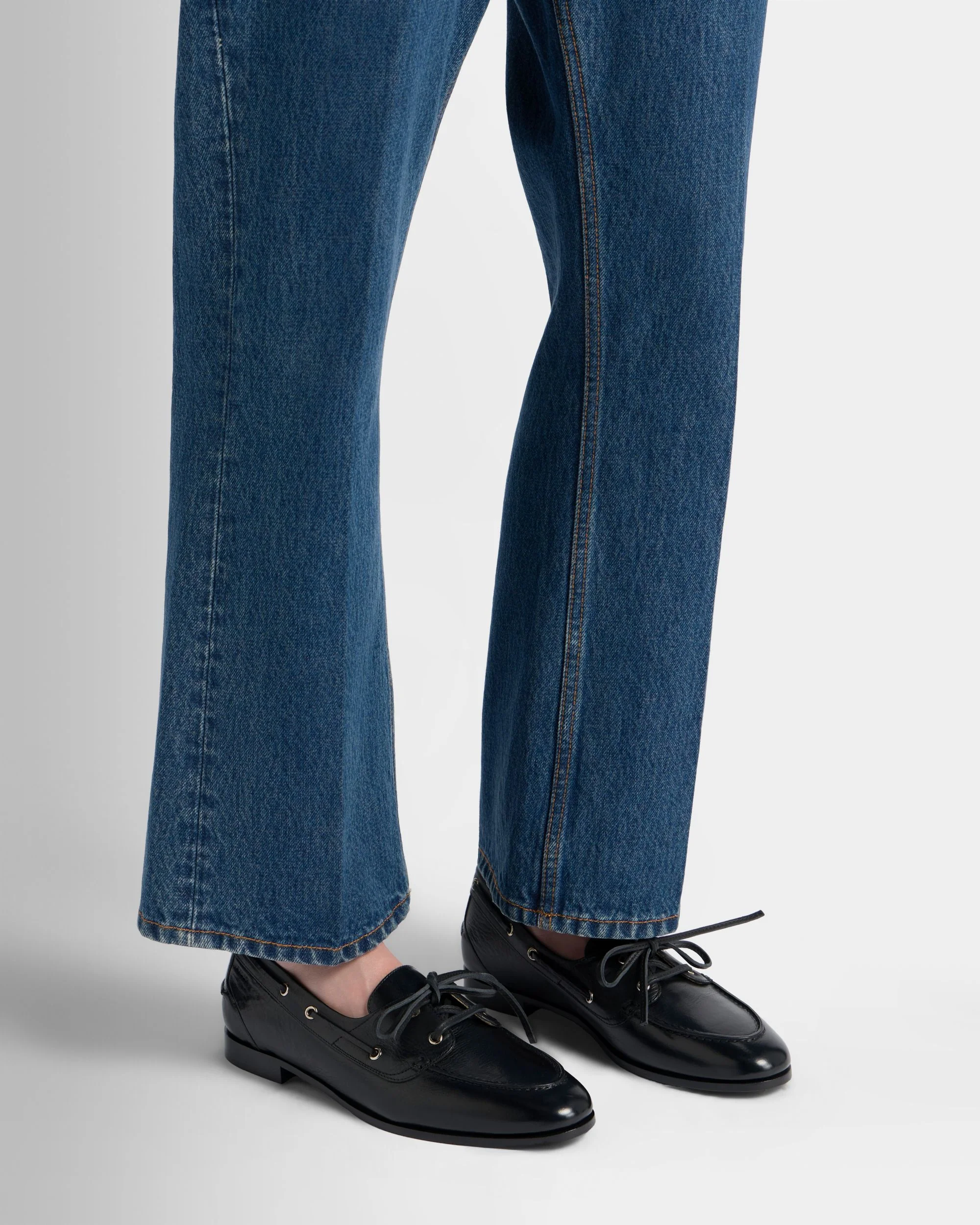 Plume Moccasin in Black Leather - Image 2