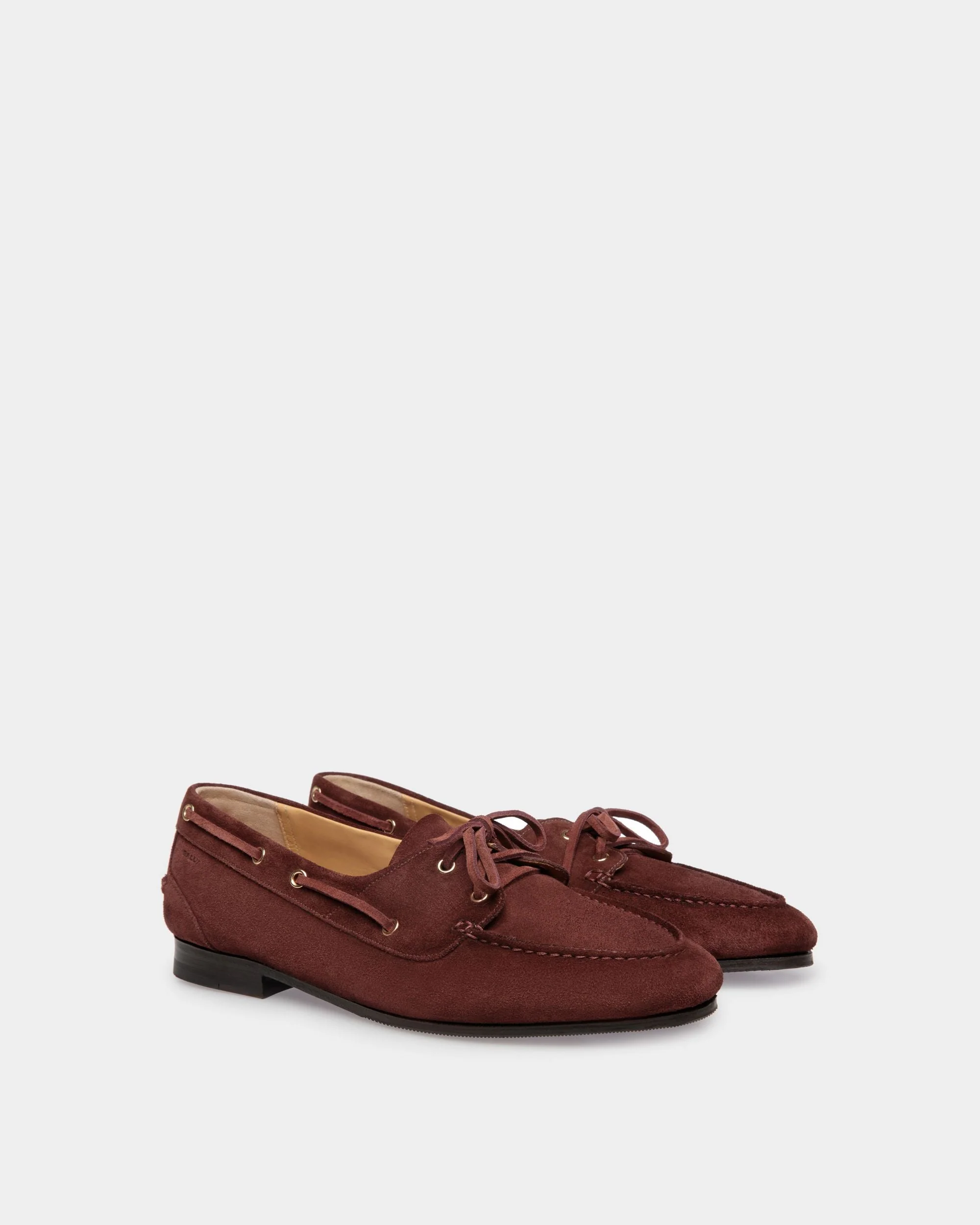 Plume Moccasin in Chestnut Brown Suede - Image 2