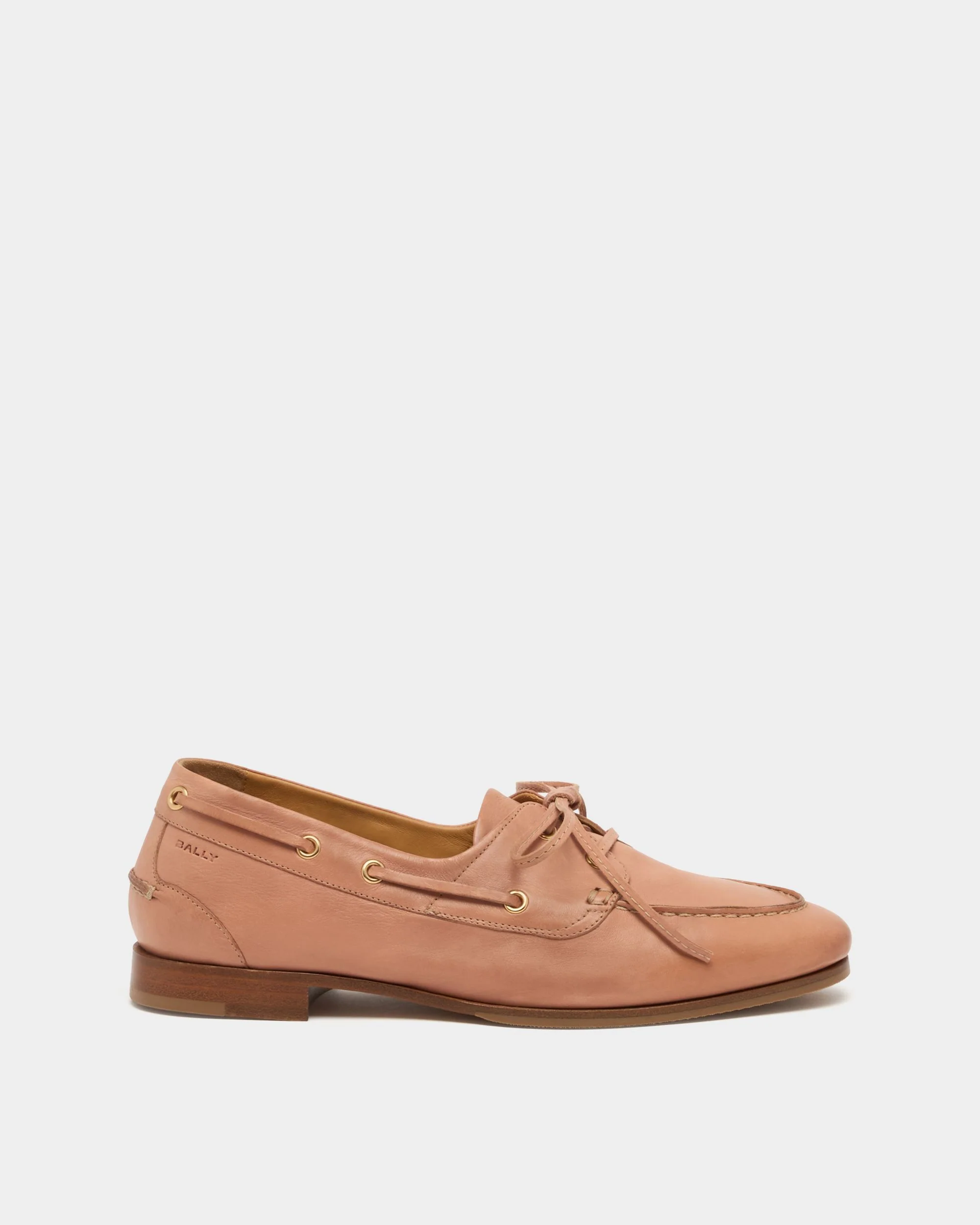 Plume Moccasin in Light Pink Leather