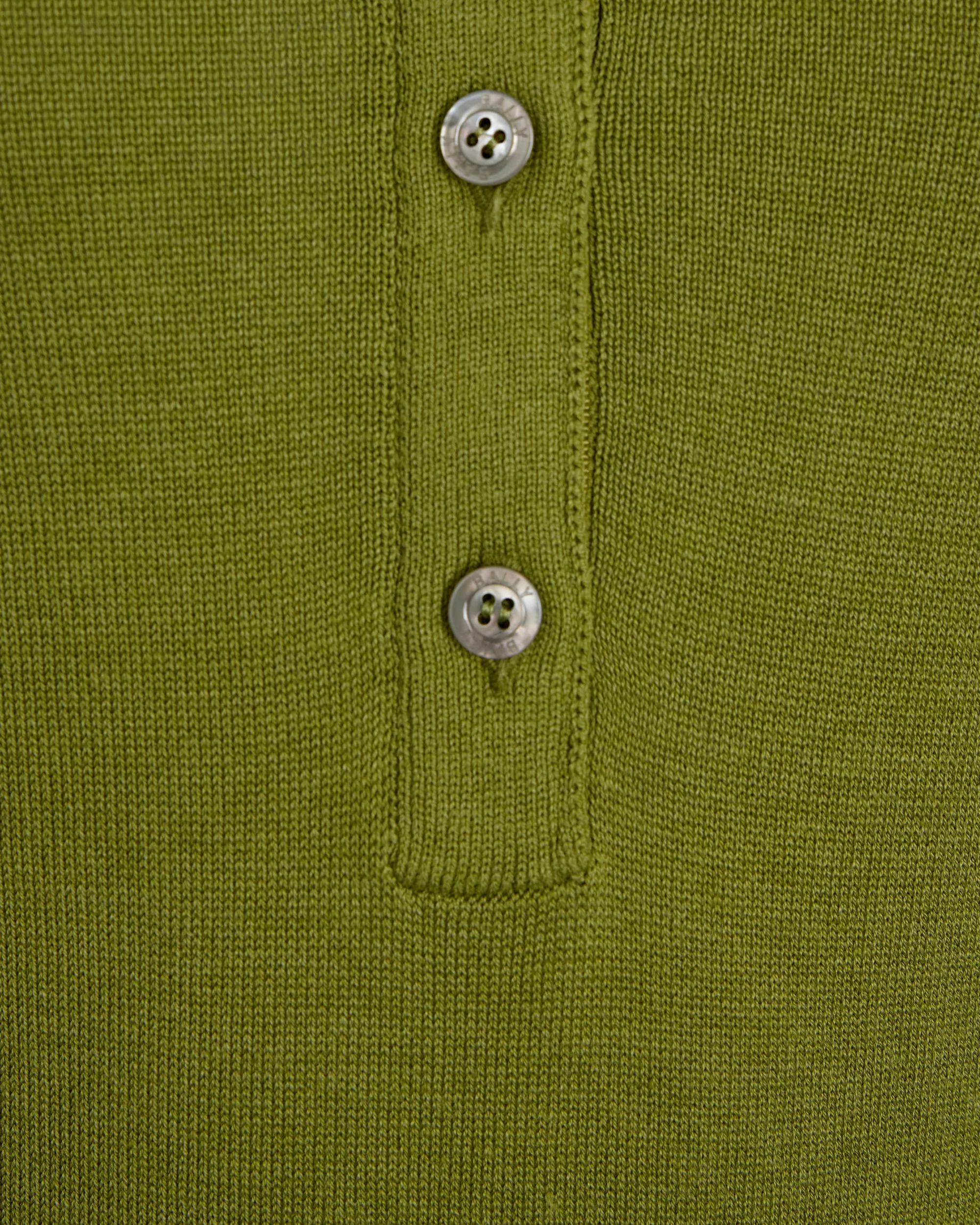 Polo Shirt in Matcha Green Cotton And Silk - Image 4