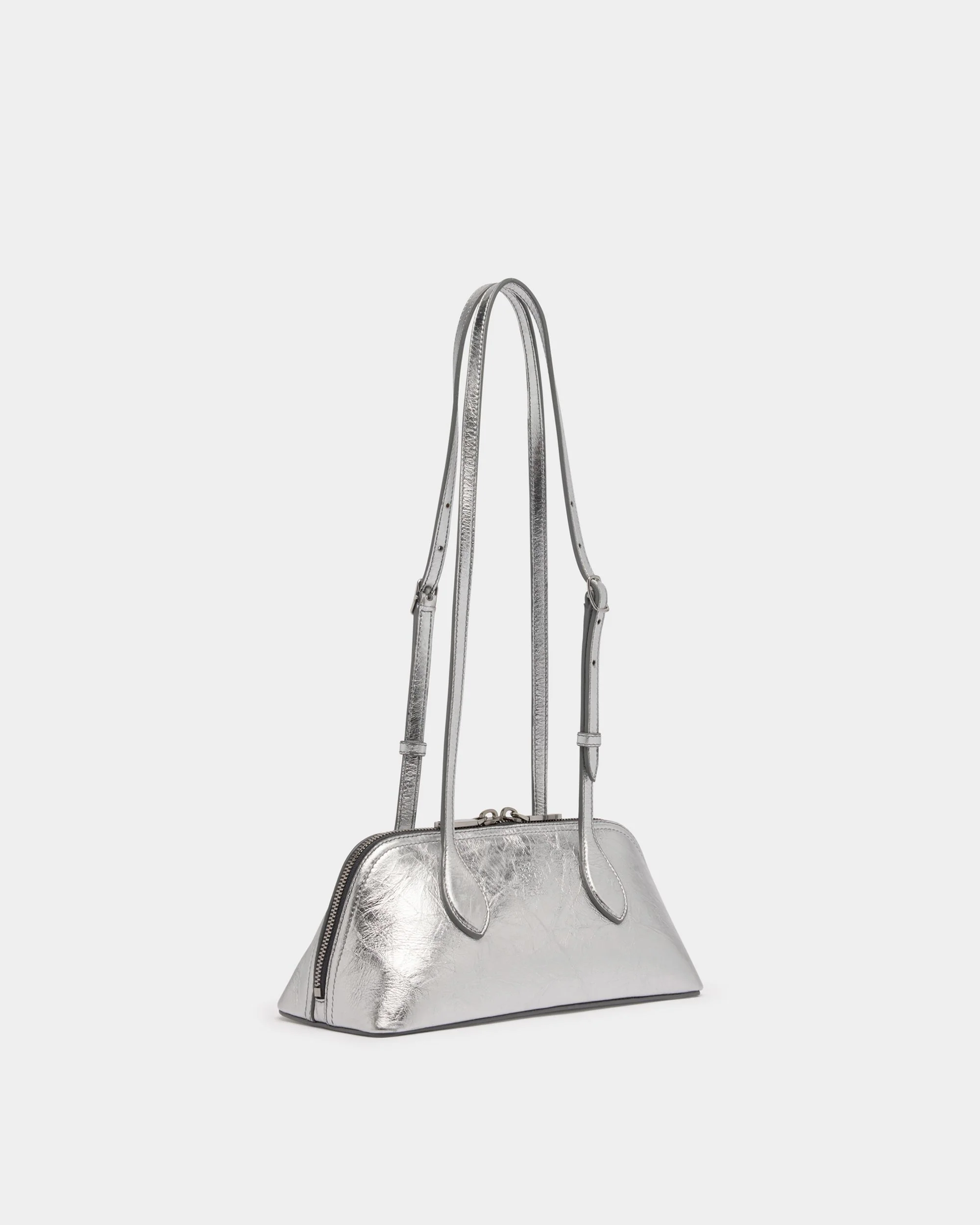 Praline Minibag in Silver Leather - Image 4