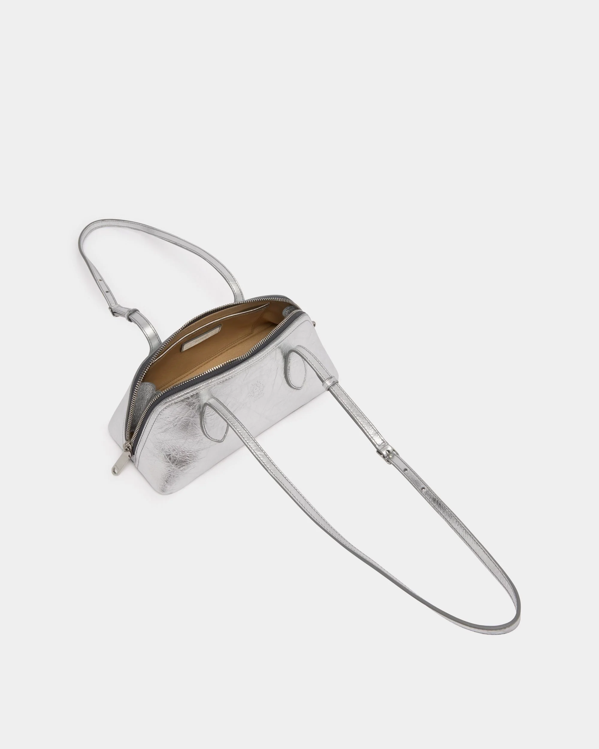 Praline Minibag in Silver Leather - Image 5