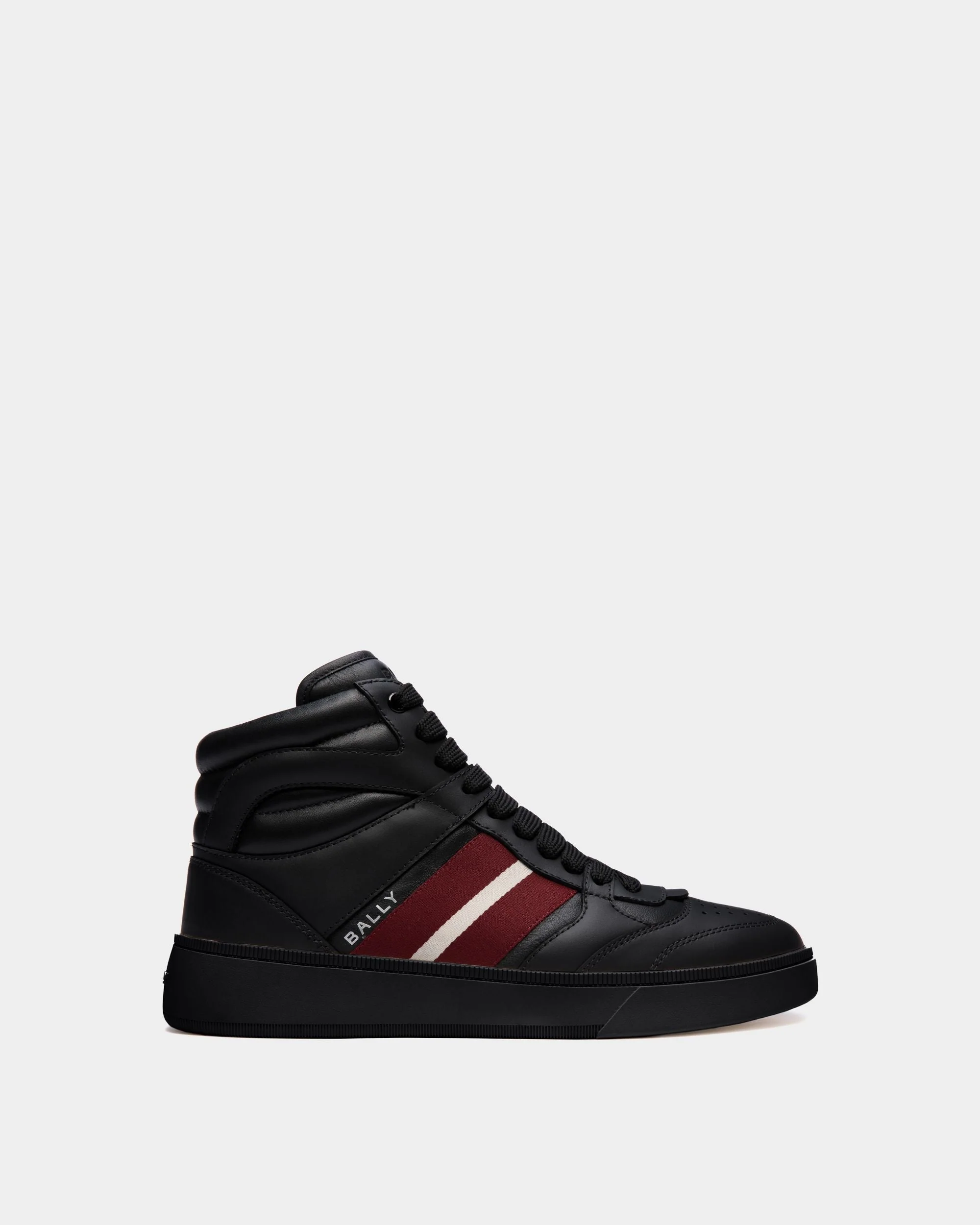 Raise High-top Sneaker in Black Leather