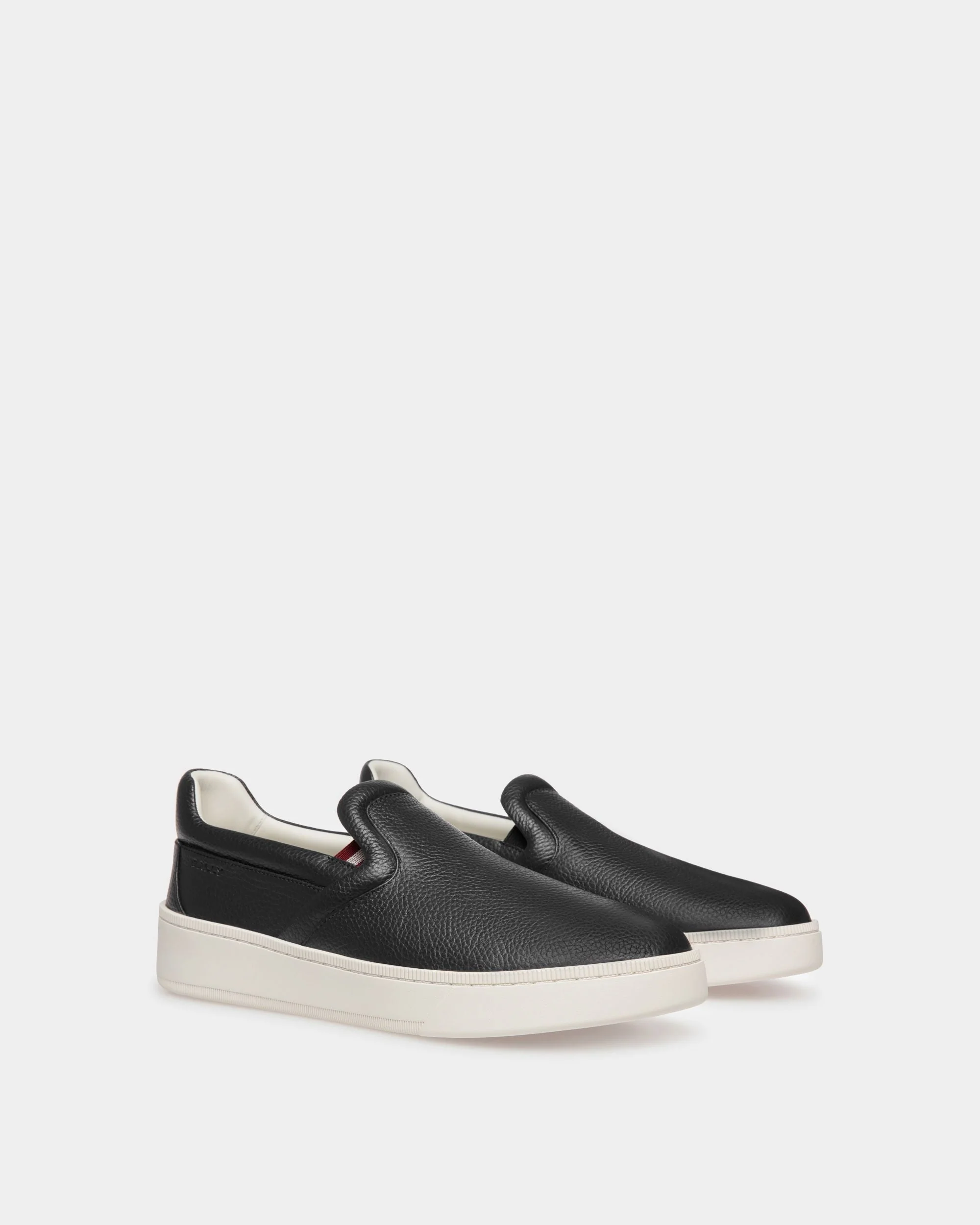 Raise Slip-On Sneaker in Black Grained Leather - Image 2