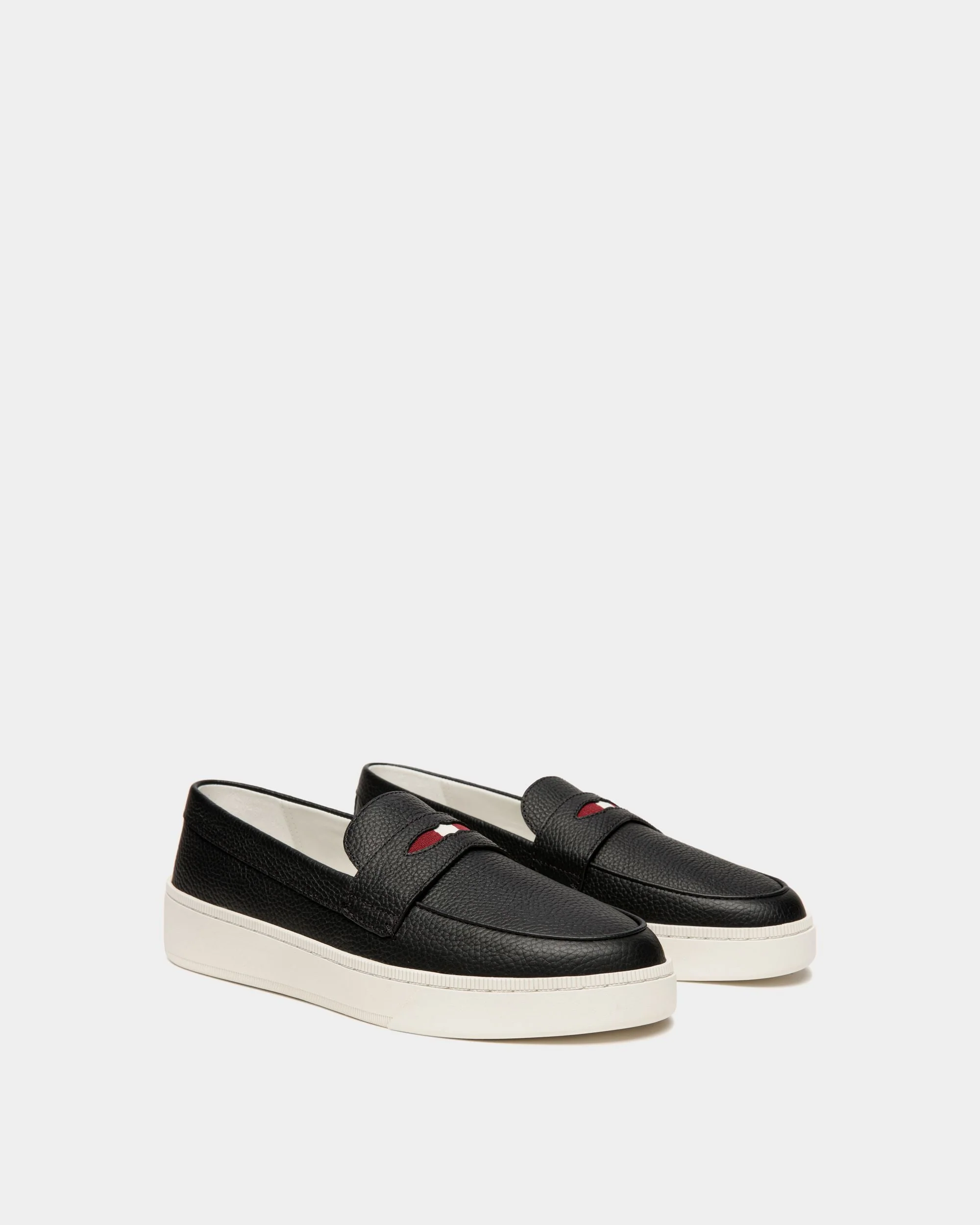 Raise Sneaker In Black Grained Leather - Image 2