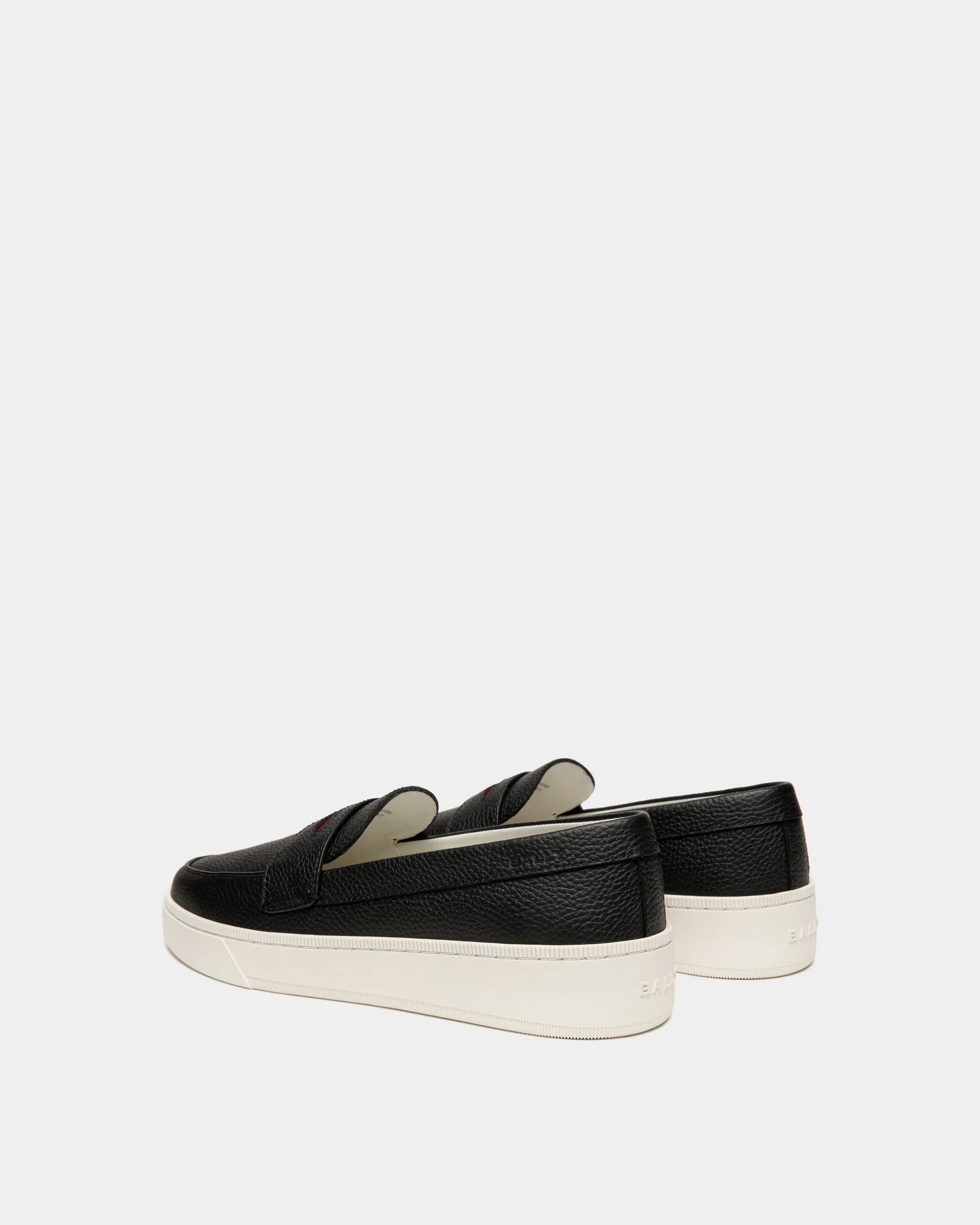 Raise Sneaker In Black Grained Leather - Image 3