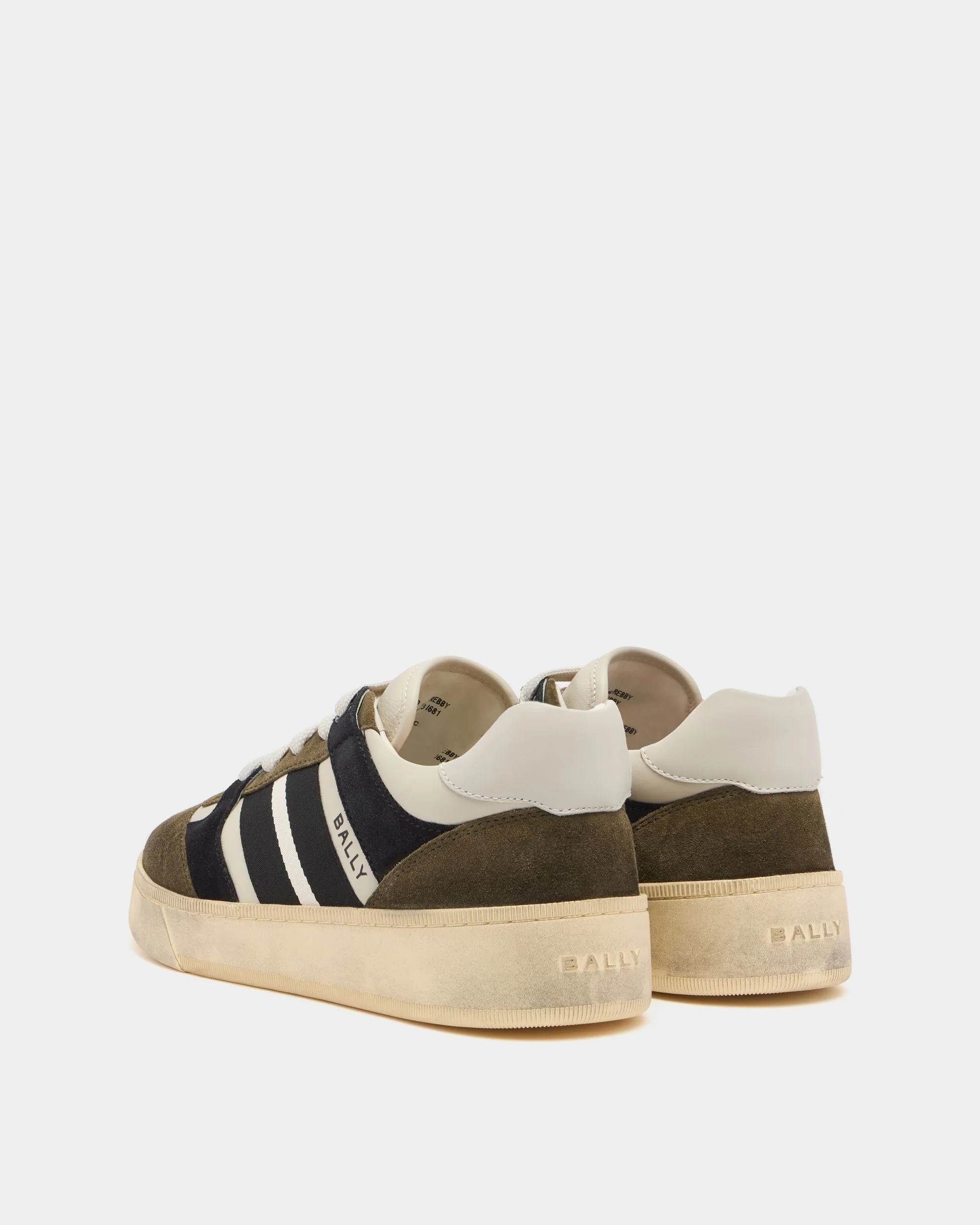 Raise Sneaker In Green And Blue Suede - Image 3