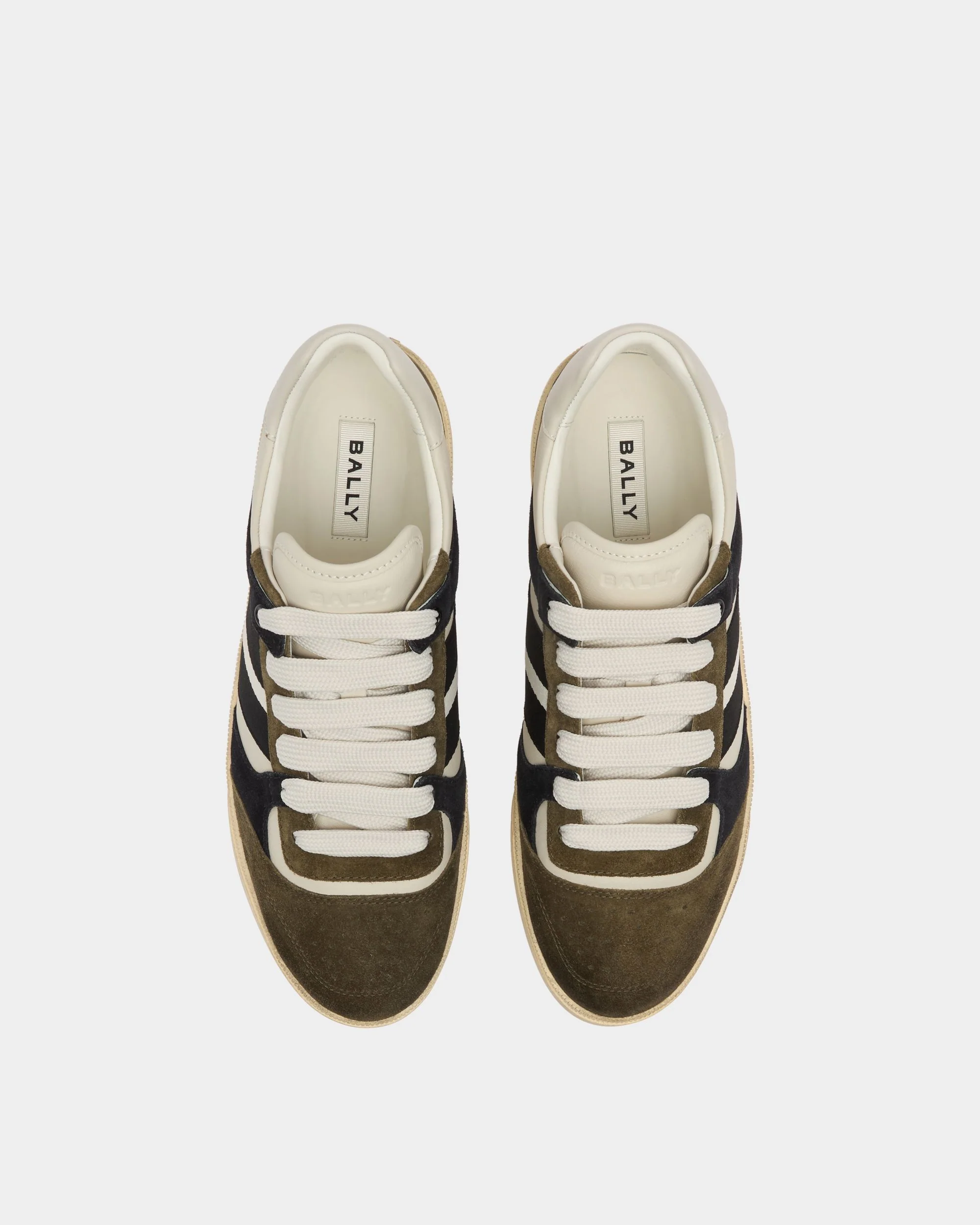 Raise Sneaker In Green And Blue Suede - Image 4