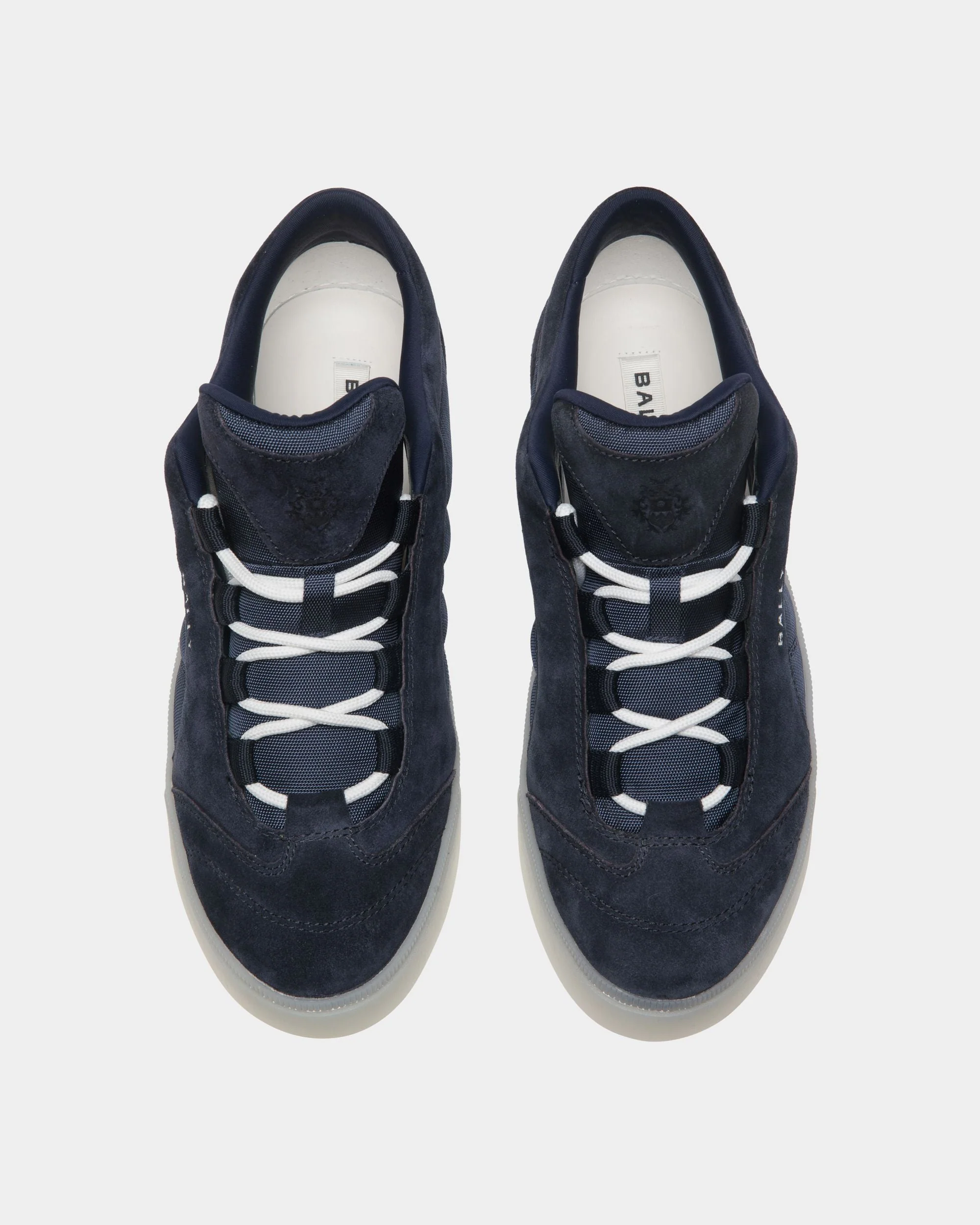 Raise Sneaker in Navy Blue Suede Leather and Nylon - Image 5