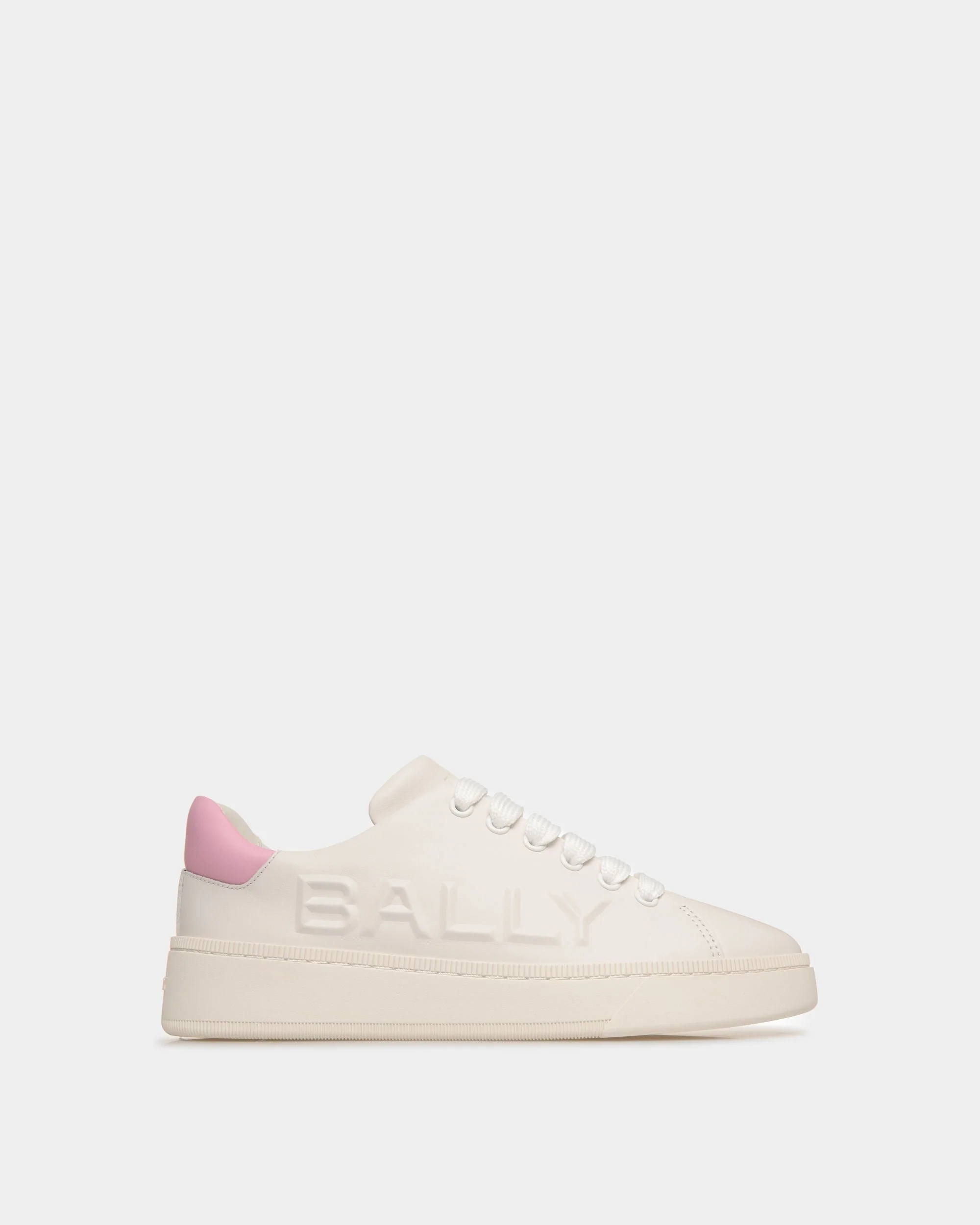 Raise Sneaker In White And Pink Leather