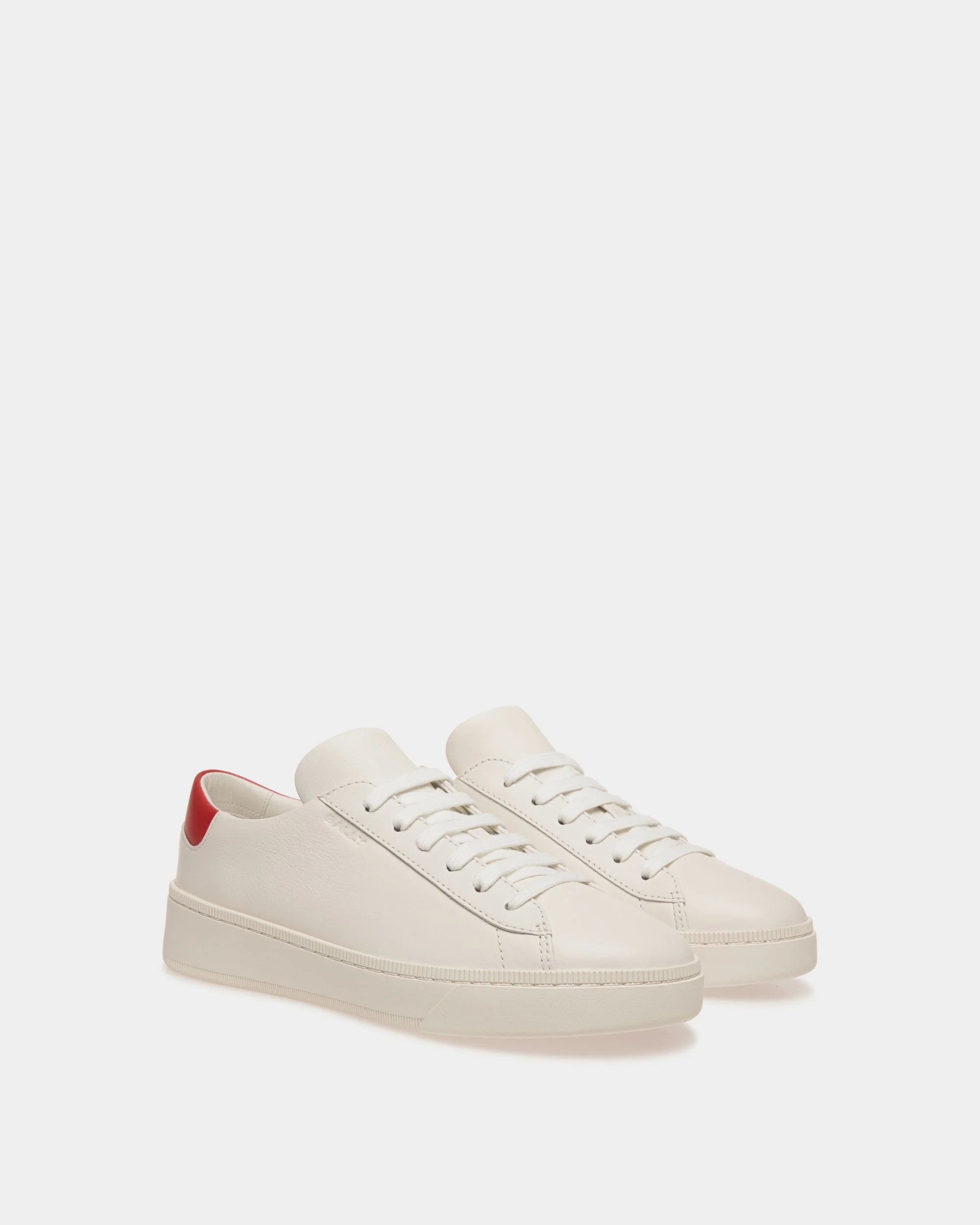 Raise Sneaker In White And Red Leather - Image 2