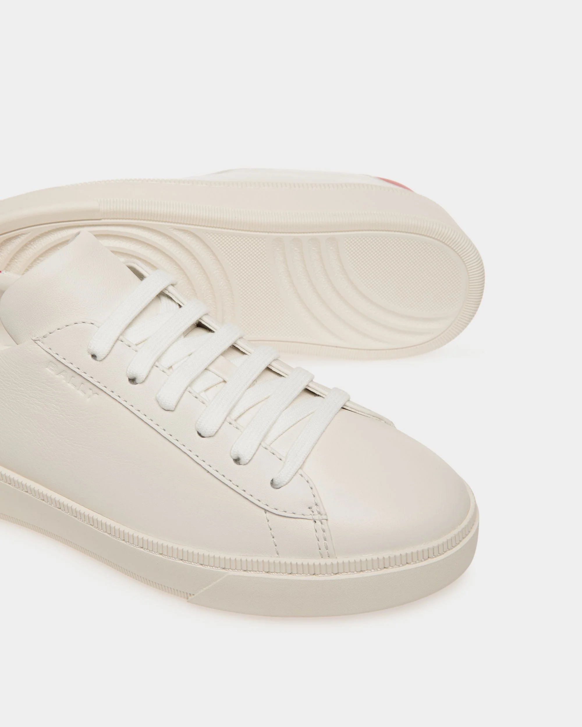 Raise Sneaker In White And Red Leather - Image 4
