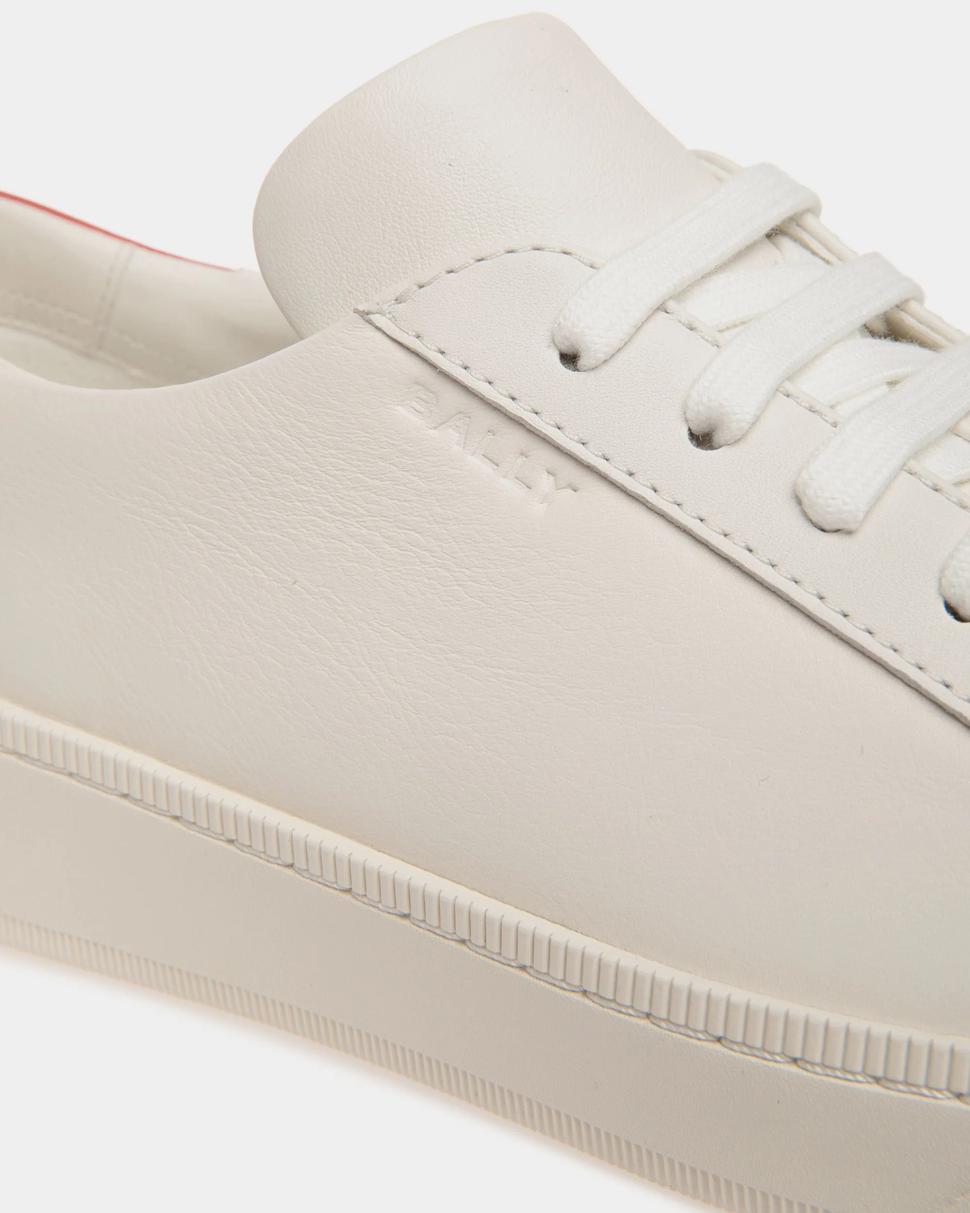 Raise Sneaker In White And Red Leather - Image 5