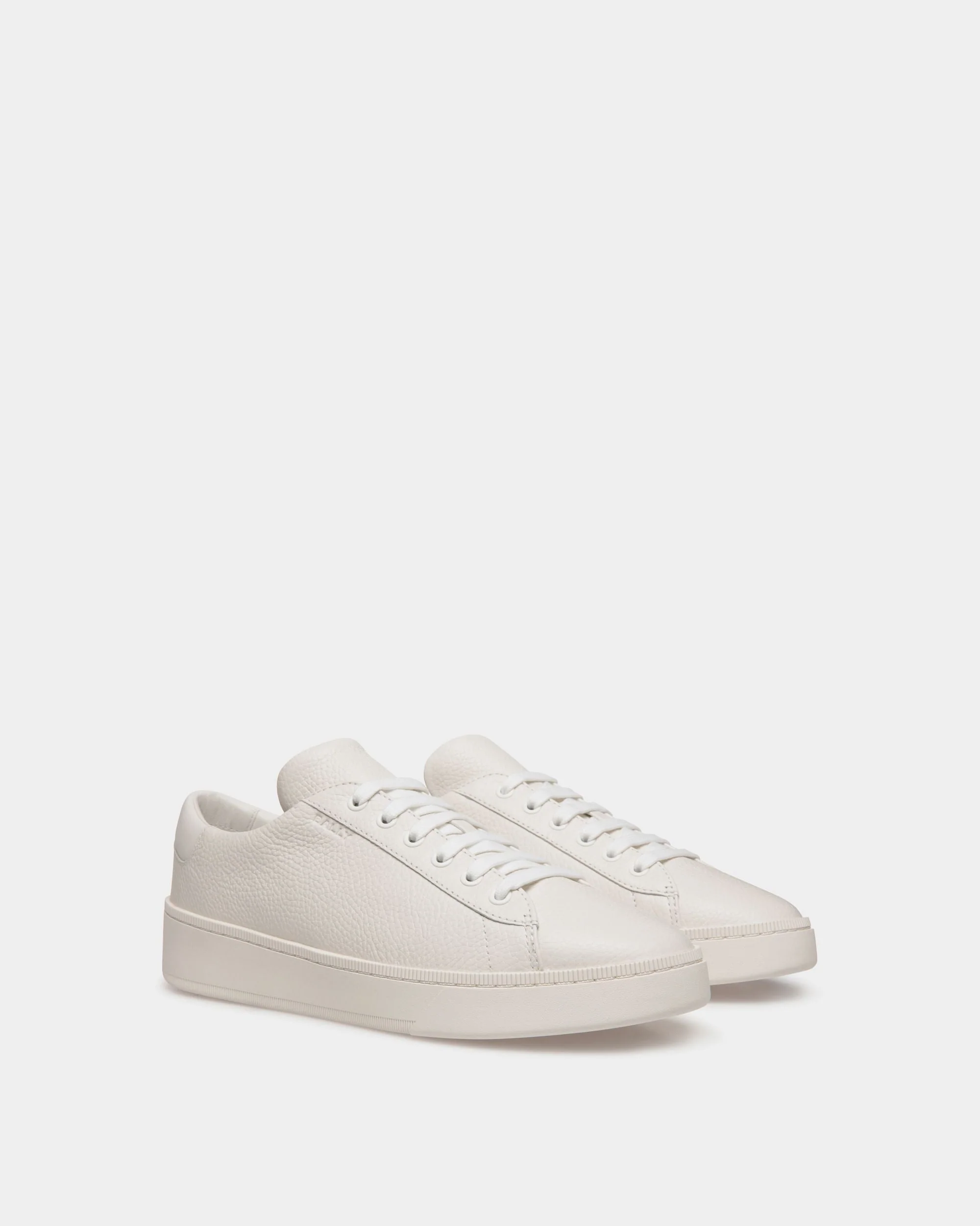 Raise Sneaker In White Grained Leather - Image 3