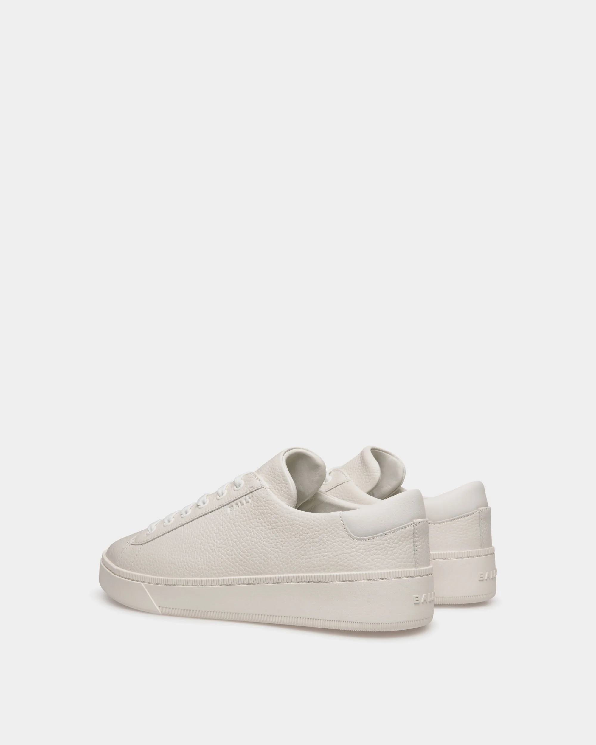 Raise Sneaker In White Grained Leather - Image 4