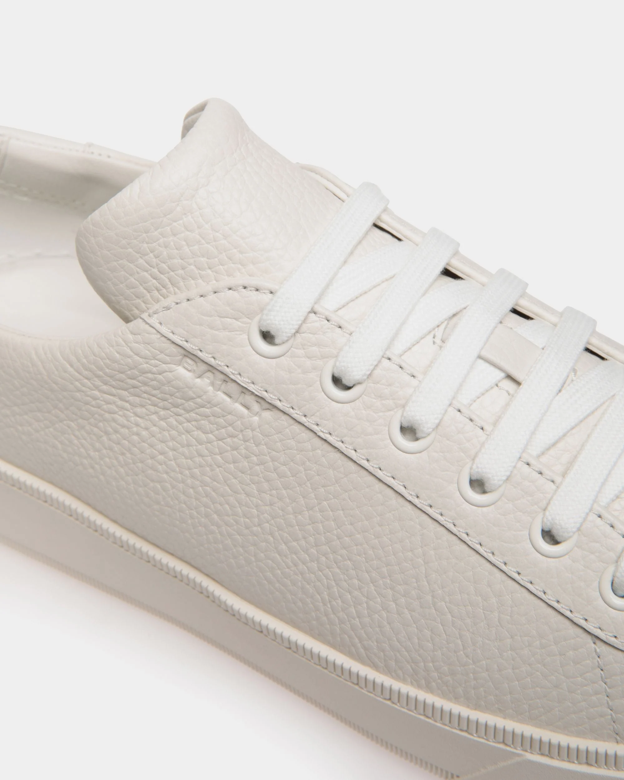 Raise Sneaker In White Grained Leather - Image 6