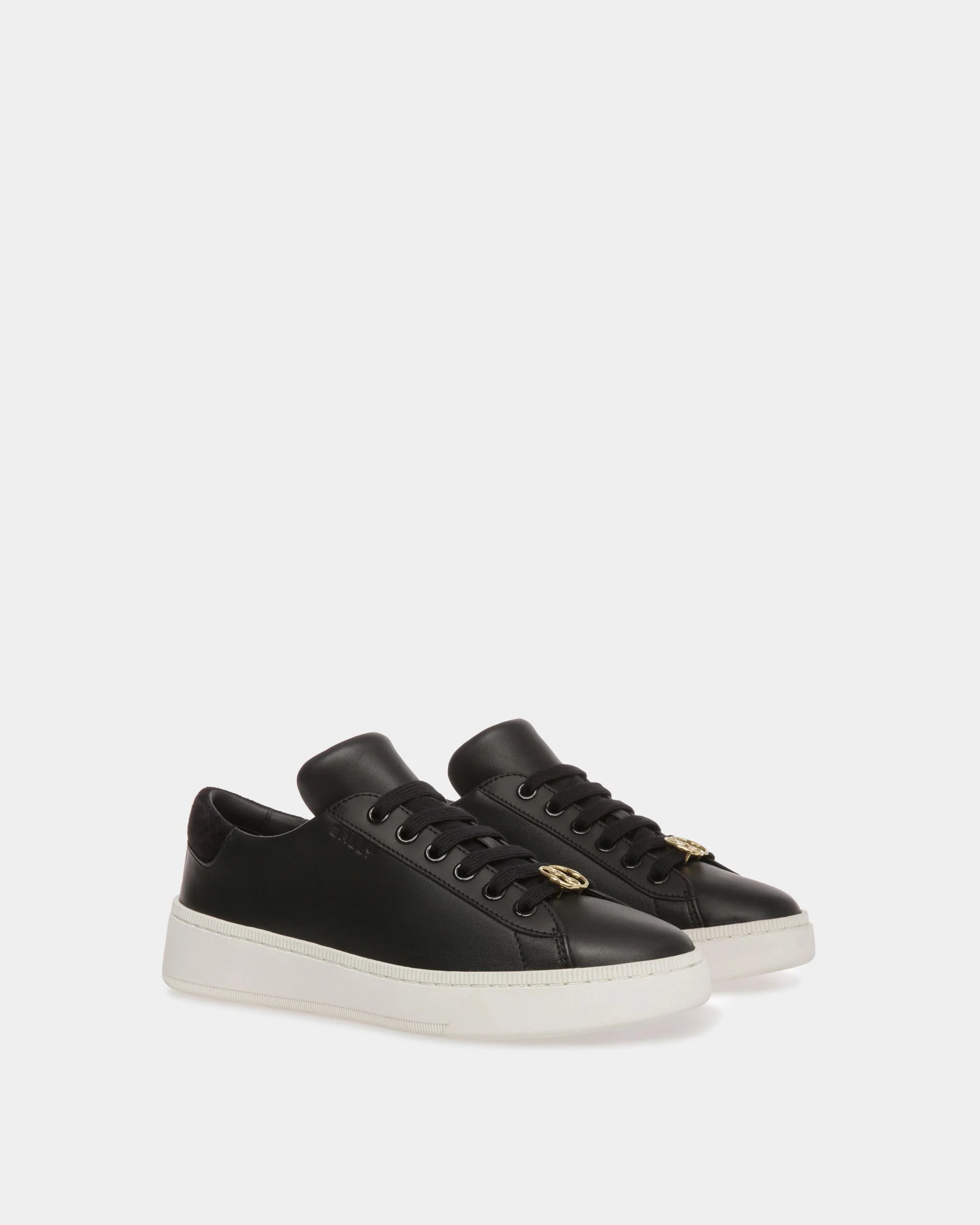 Raise Sneakers In Black And White Leather - Image 3