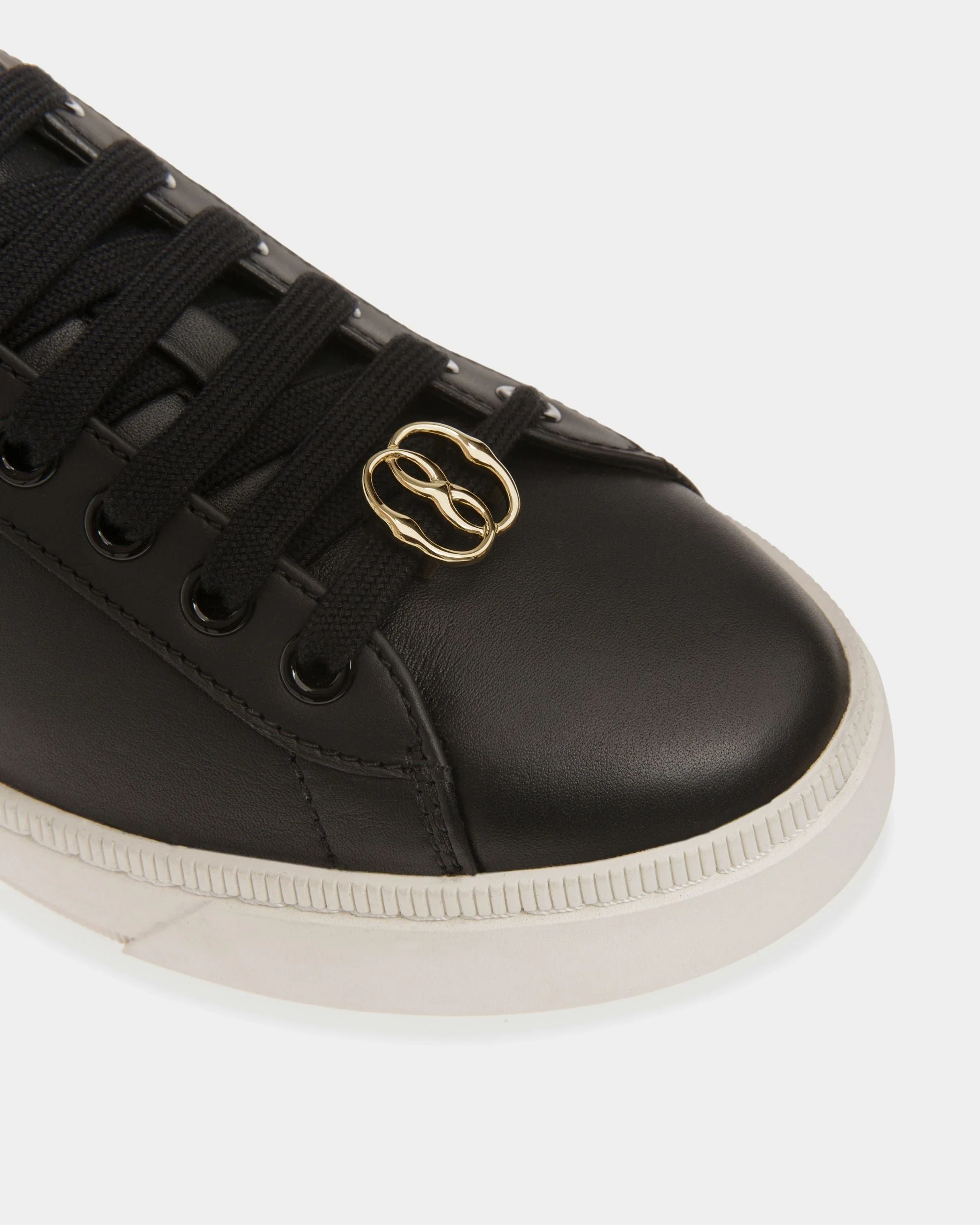 Raise Sneakers In Black And White Leather - Image 7