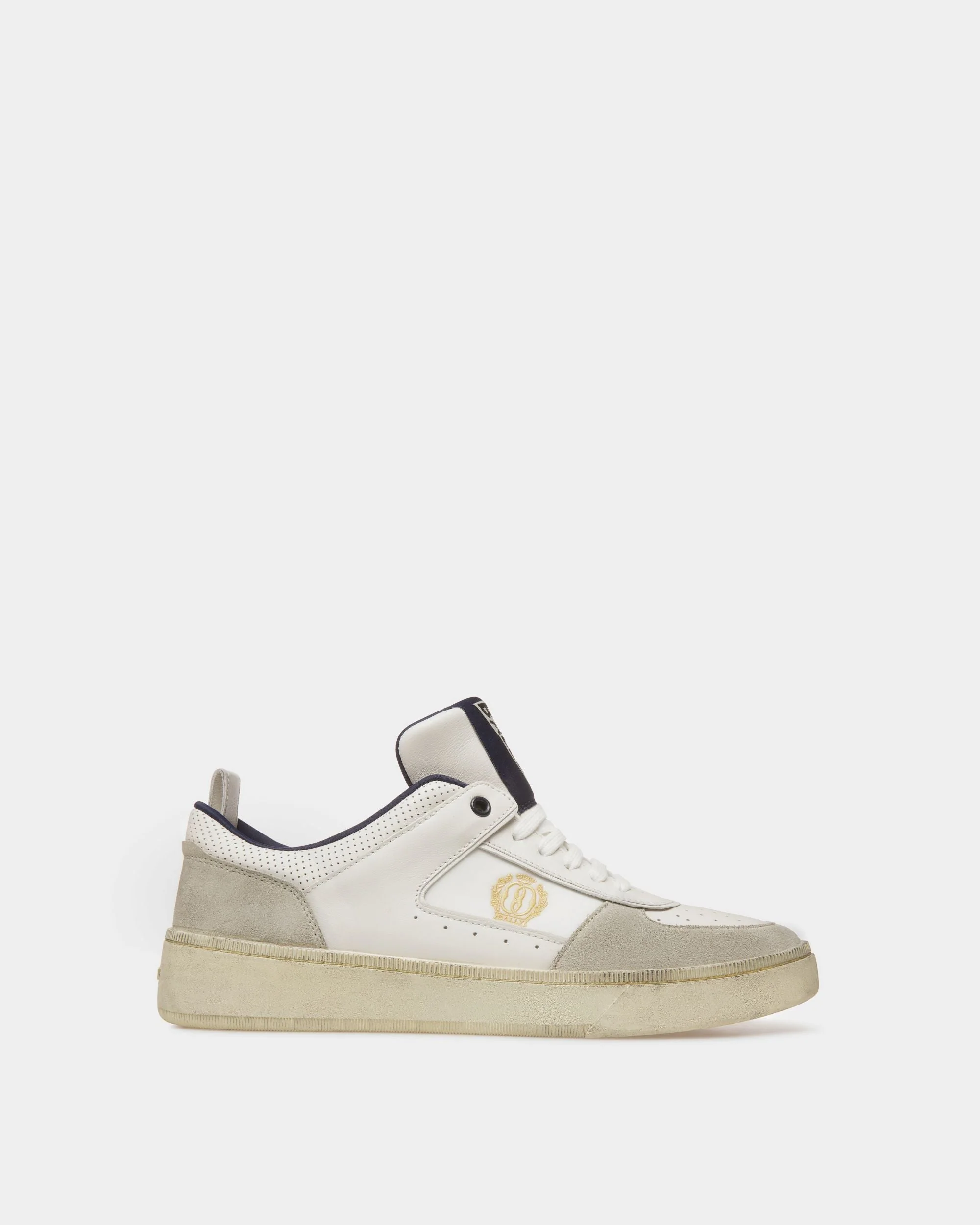 Raise Sneakers In Dusty White And Midnight Leather And Fabric