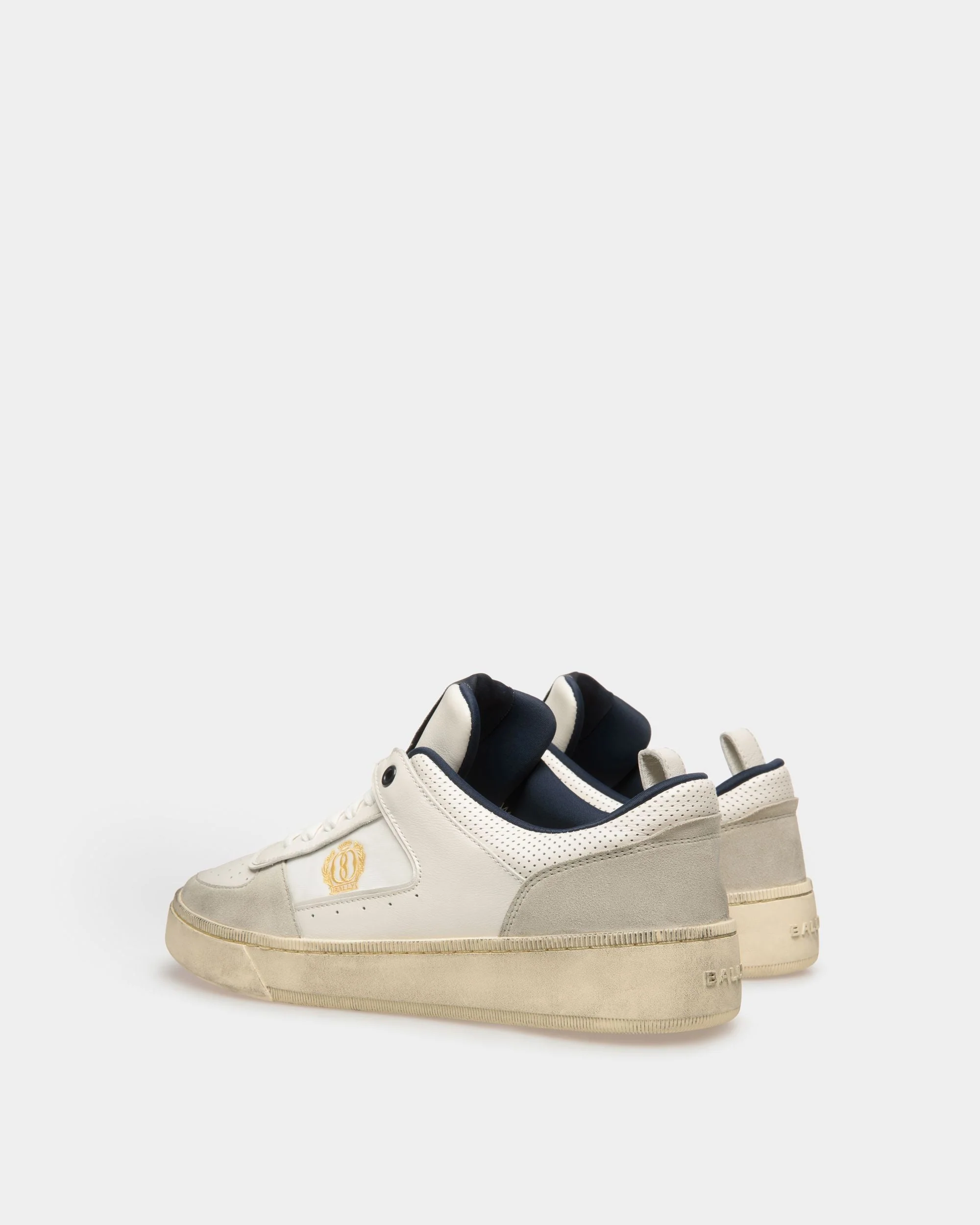 Raise Sneakers In Dusty White And Midnight Leather And Fabric - Image 3