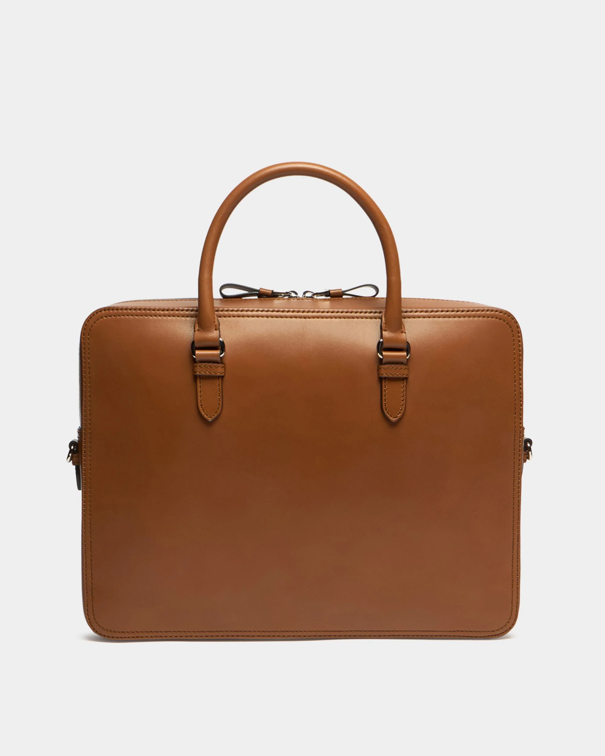 Ray Briefcase in Amber Brown Leather - Image 2