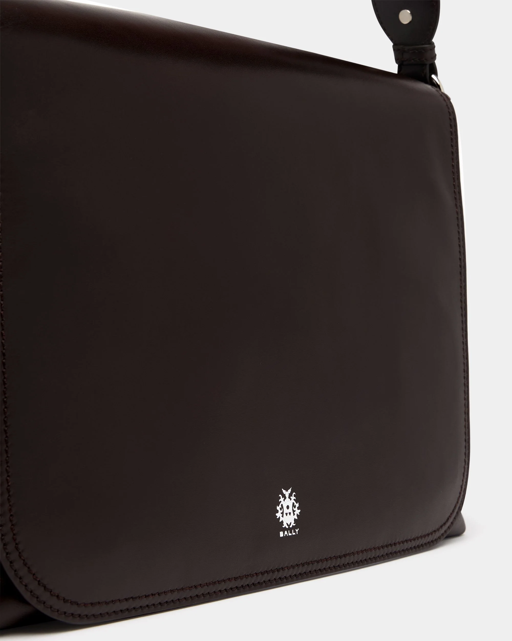 Ray Crossbody Bag in Chocolate Leather - Image 6